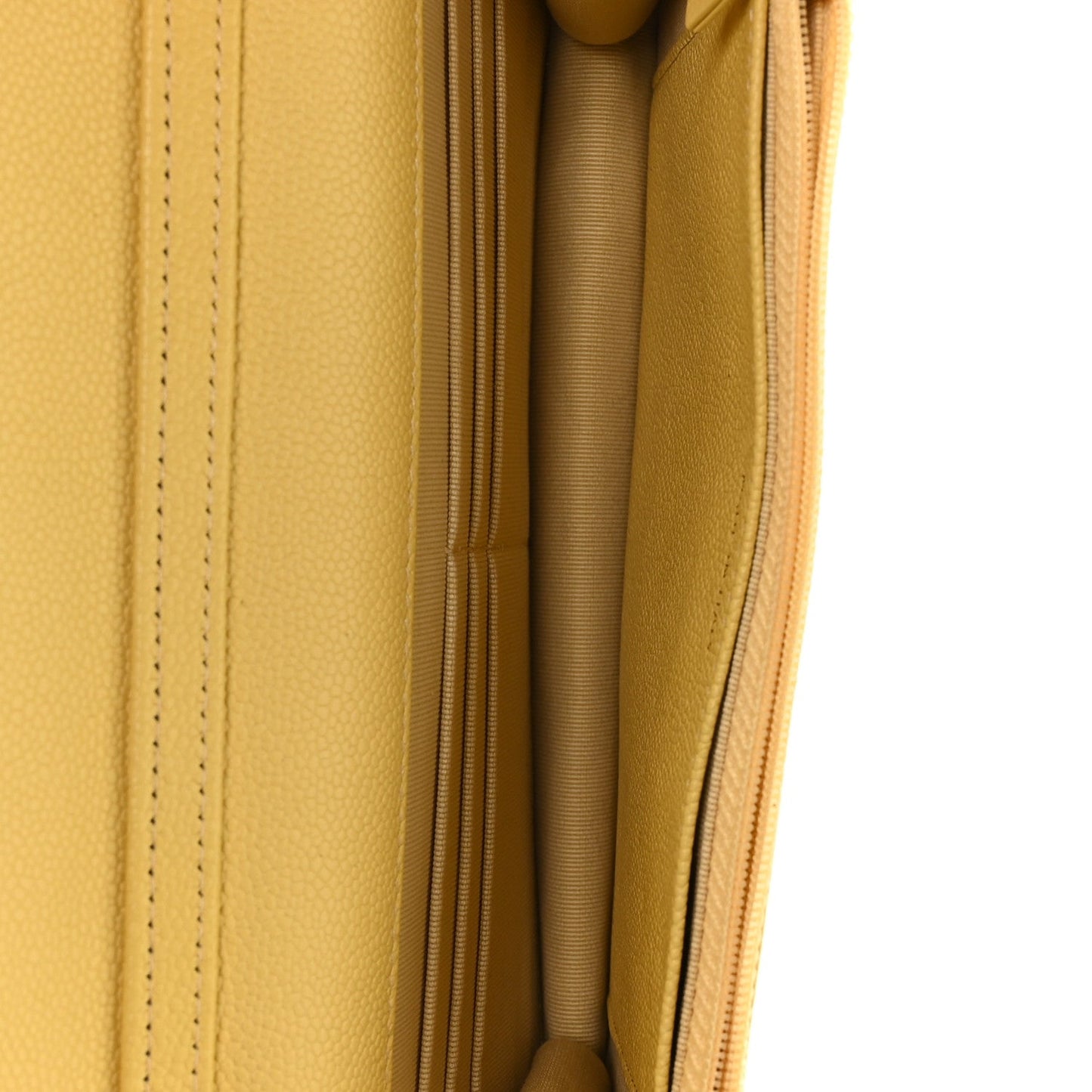 Caviar Quilted Tiny CC Wallet On Chain WOC Yellow