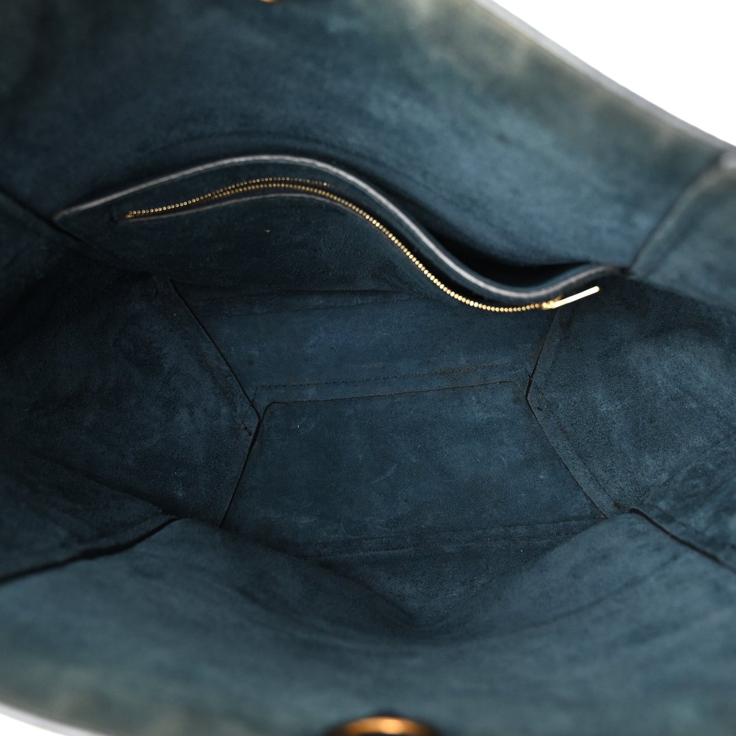 Goatskin Sangle Bucket Bag Blue