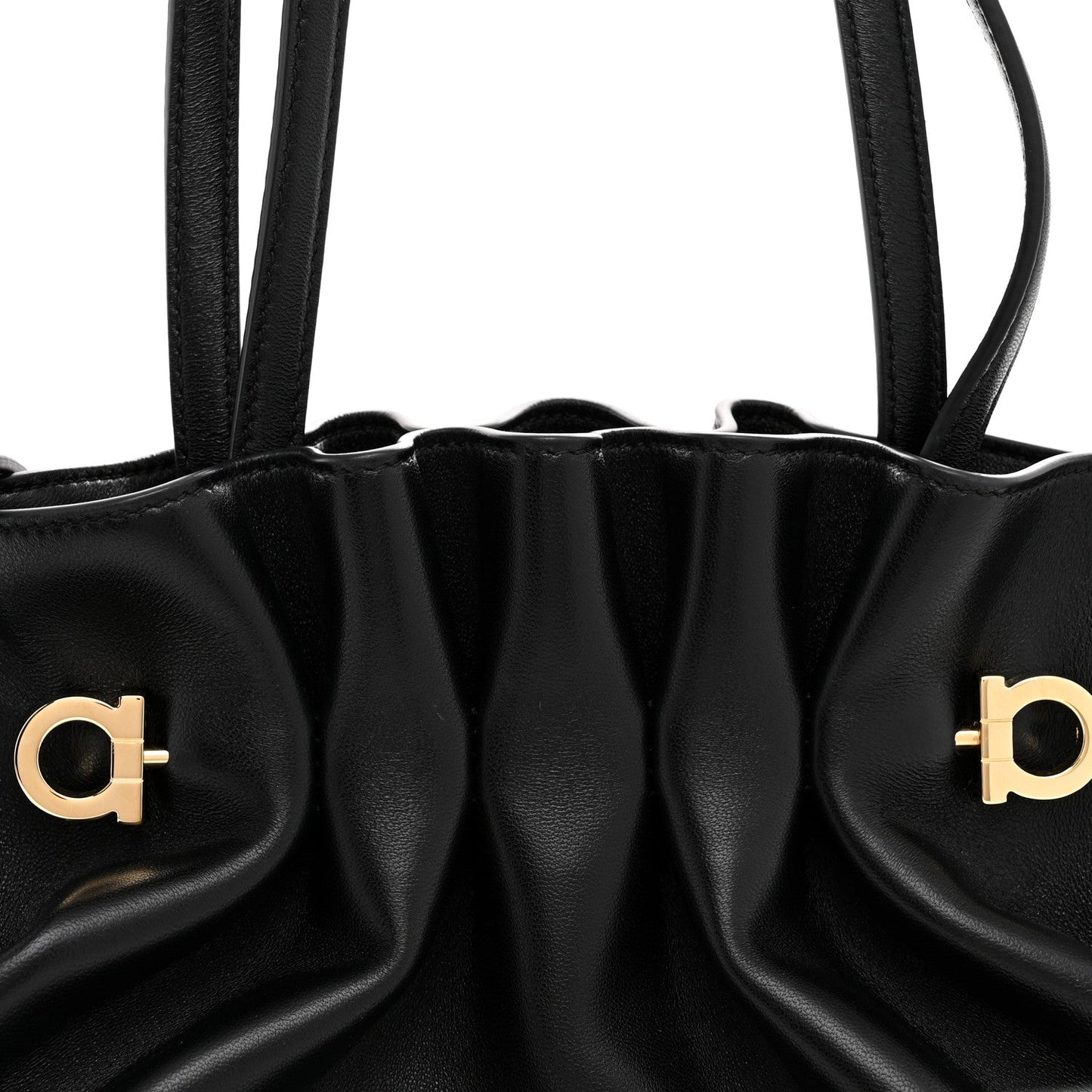 Nappa Small Dumpling Soft Bag Black