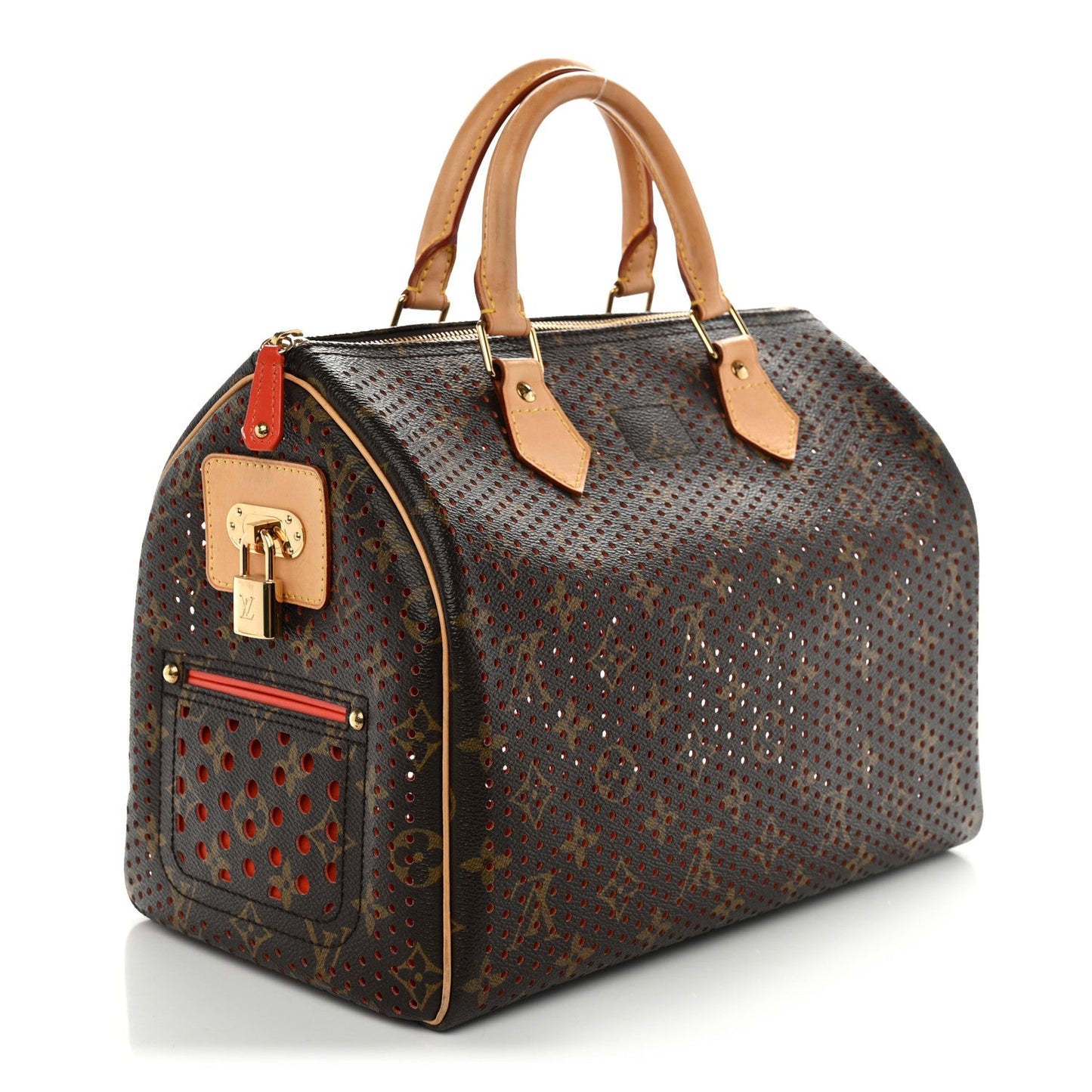 Monogram Perforated Speedy 30 Fuchsia