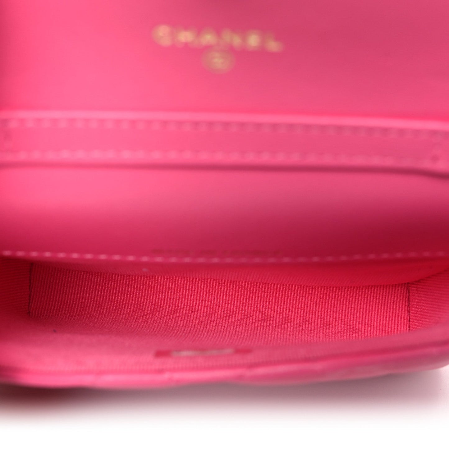 Lambskin Enamel Quilted Coco Hearts Clutch With Chain Pink