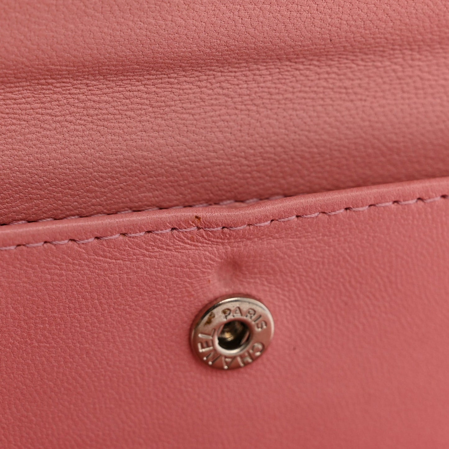 Lambskin Quilted Large Flap Wallet Pink