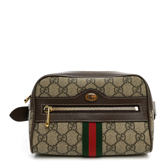GG Supreme Monogram Web Small Ophidia Belt Bag 85 34 75 30 Dark Brown