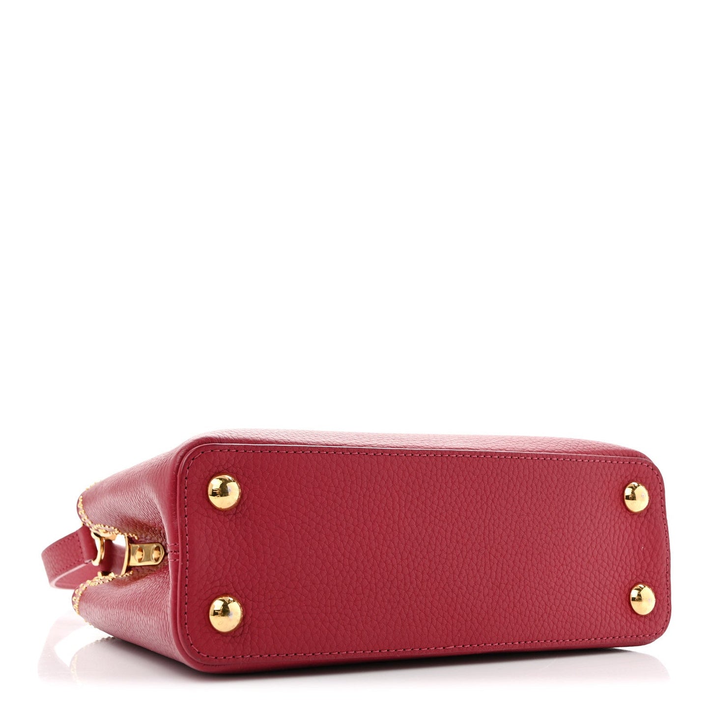Taurillon Embellished Flower Capucines BB Dark Pink