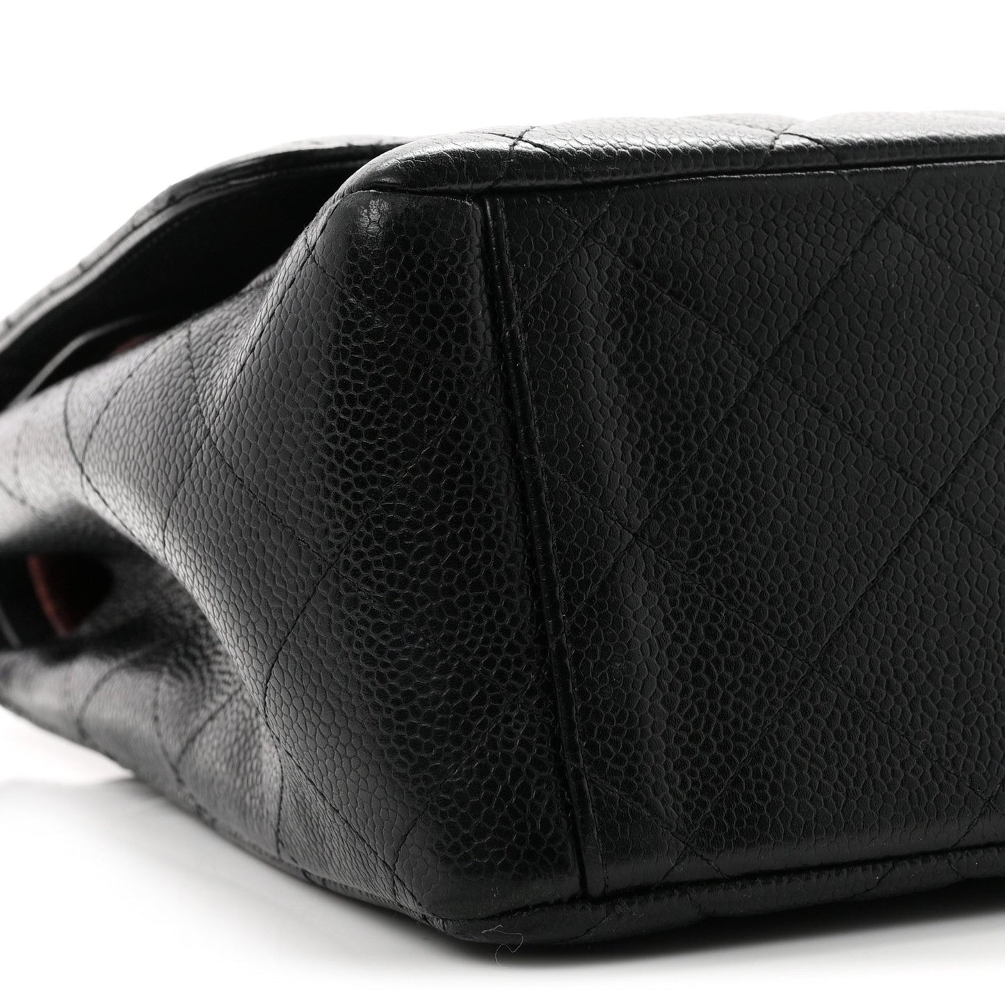 Caviar Quilted Maxi Double Flap Black