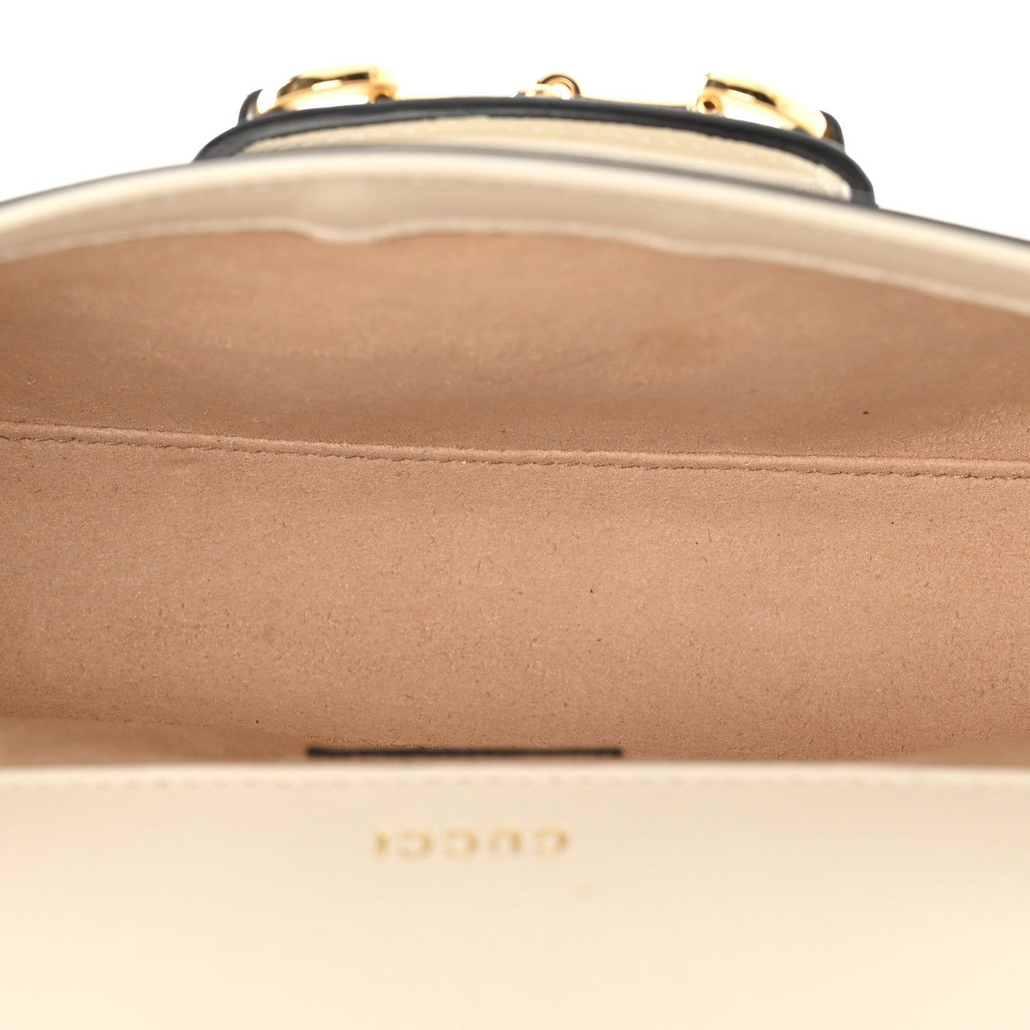 Azalea Calfskin Small Horsebit 1955 Chain Shoulder Bag Mystic White