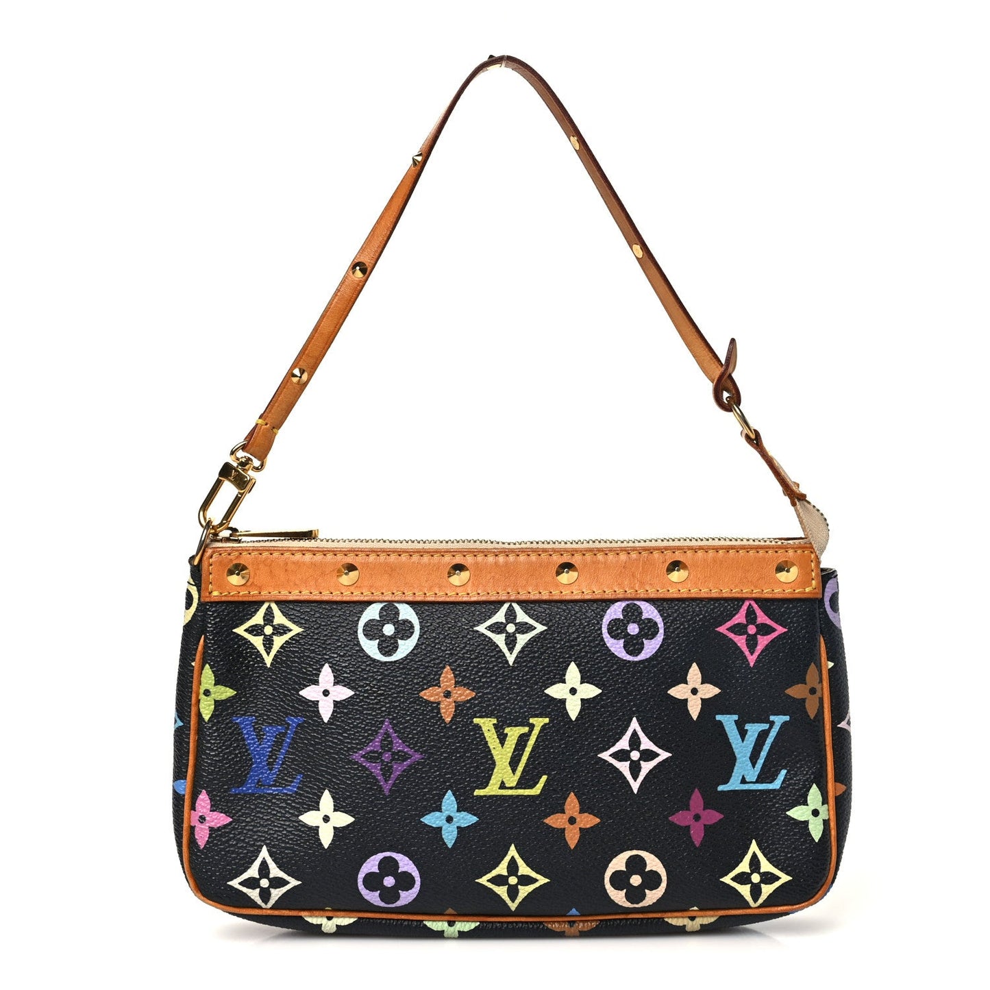 Monogram Multicolor Pochette Accessories Black
