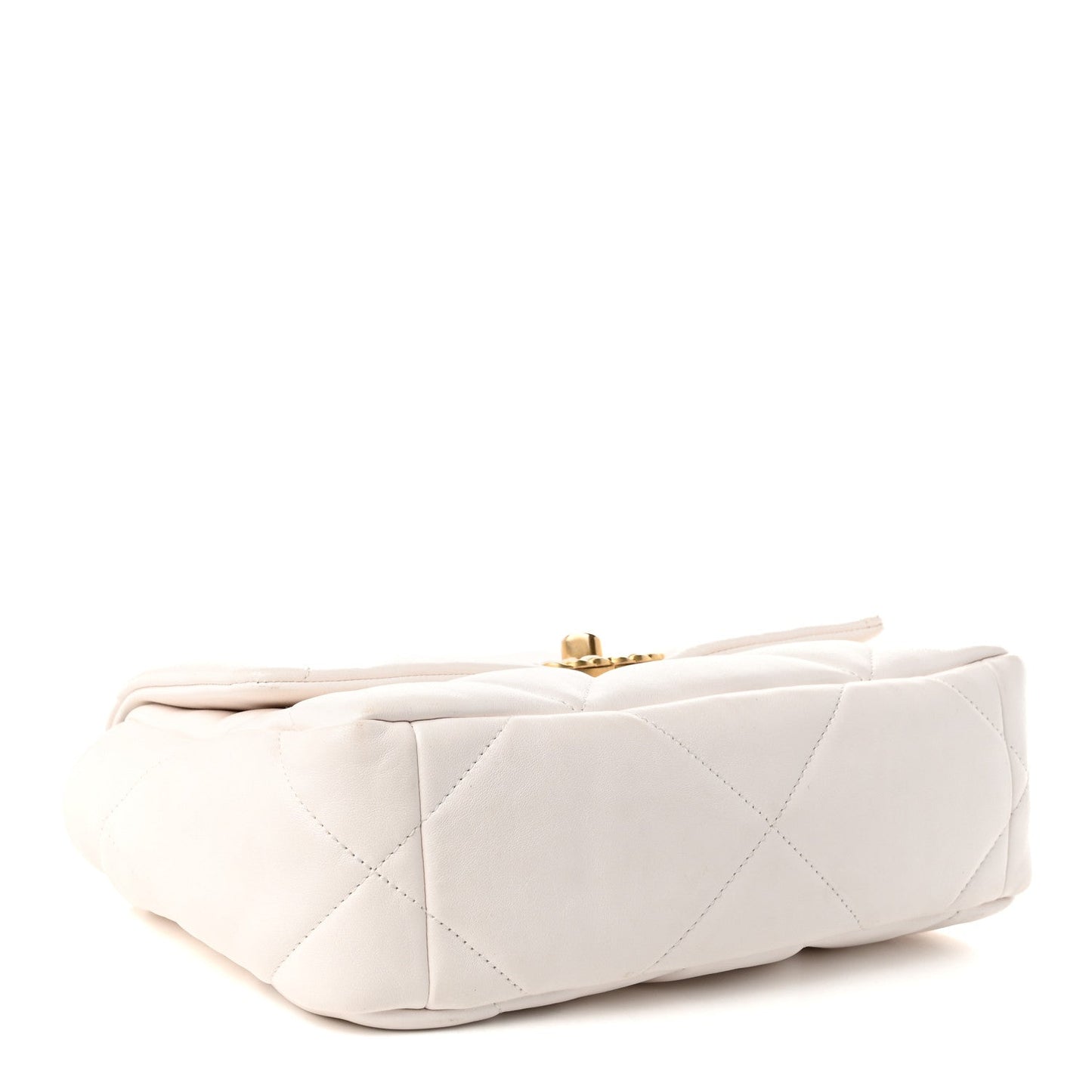 Lambskin Quilted Medium Chanel 19 Flap White