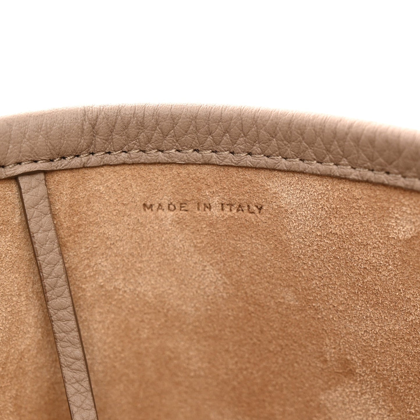 Grained Calfskin Medium N/S Park Tote Dark Taupe
