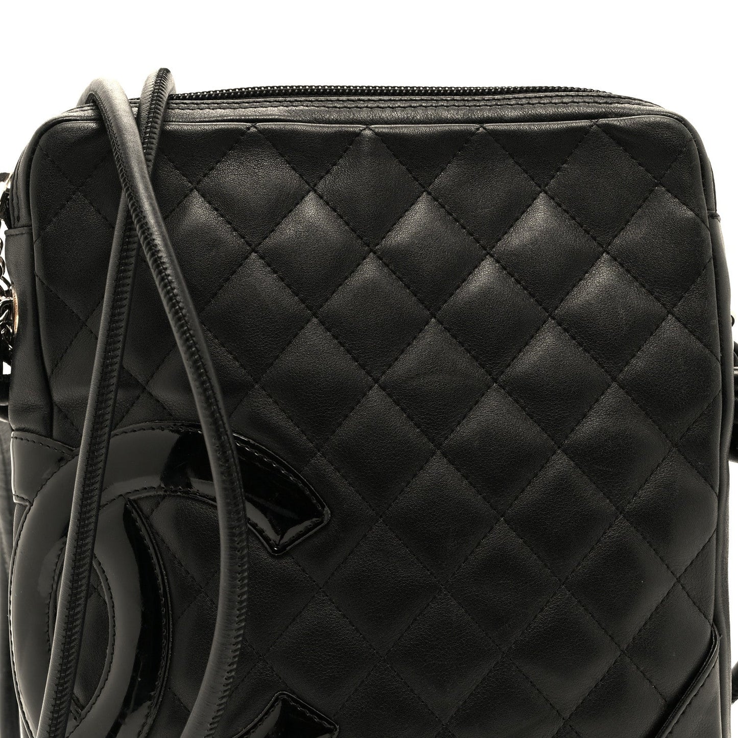 Calfskin Quilted Medium Cambon Messenger Black