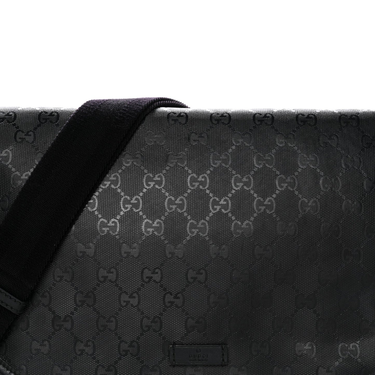 Imprime Monogram Medium Double Buckle Flap Messenger Bag Black