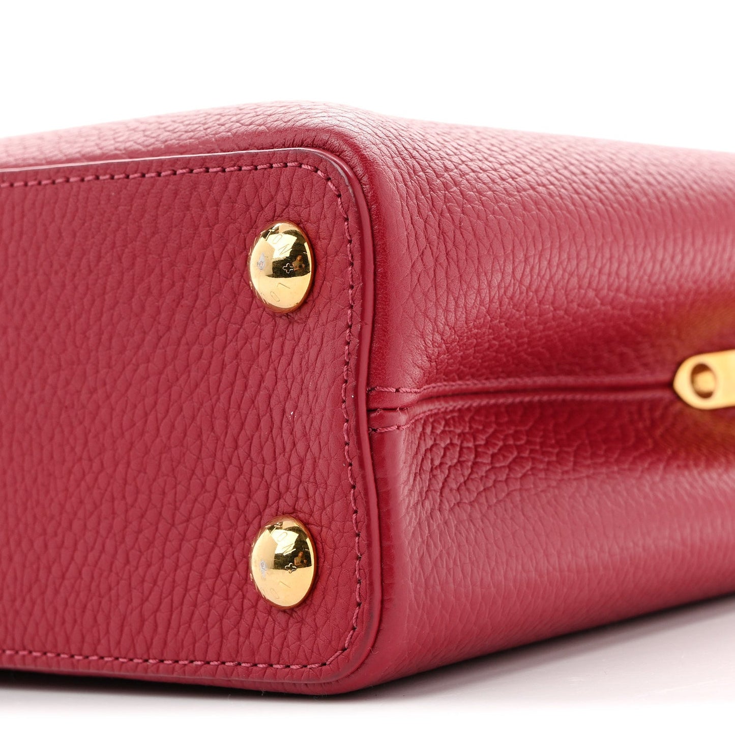 Taurillon Embellished Flower Capucines BB Dark Pink