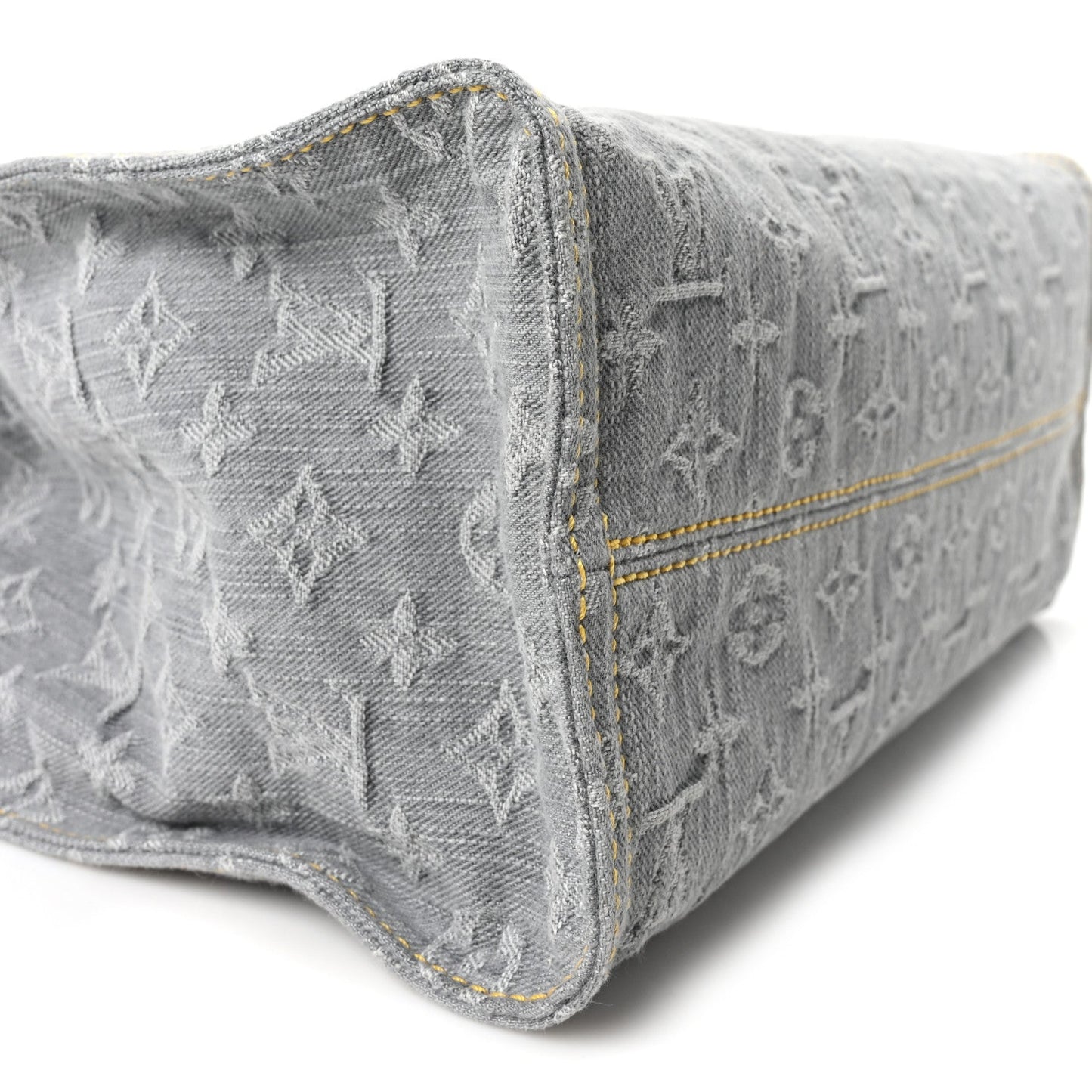 Monogram Denim Onthego MM Washed Gray