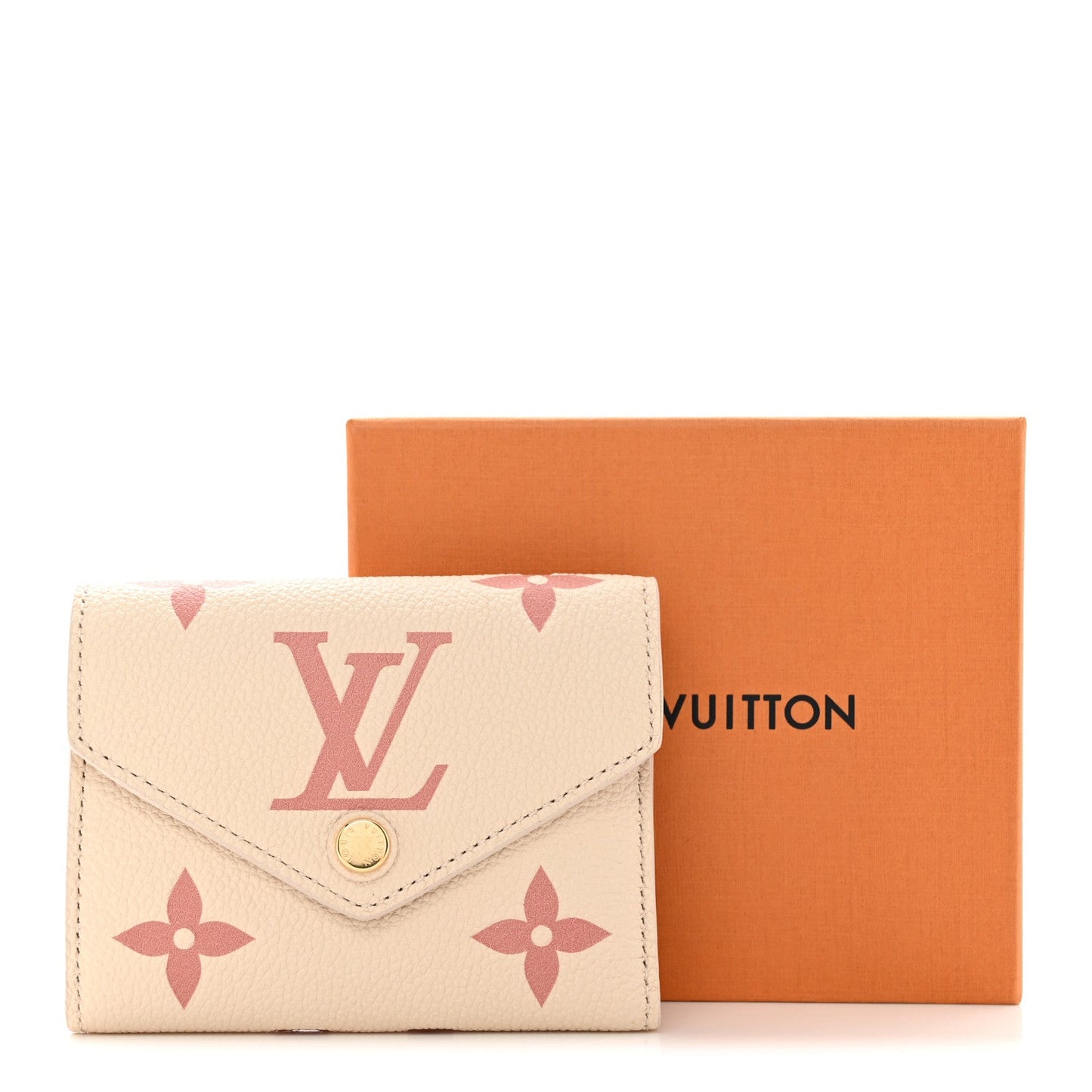 Empreinte Monogram Giant Victorine Wallet Creme Bois De Rose