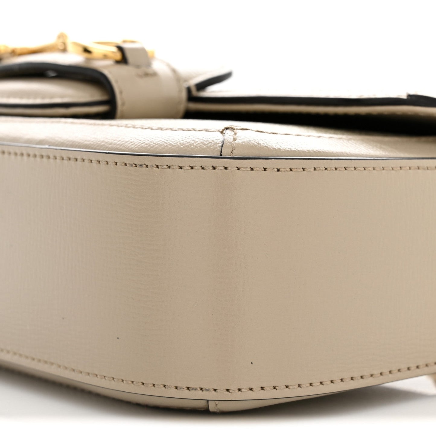GG Supreme Monogram Small Horsebit 1955 Chain Shoulder Bag Beige Mystic White