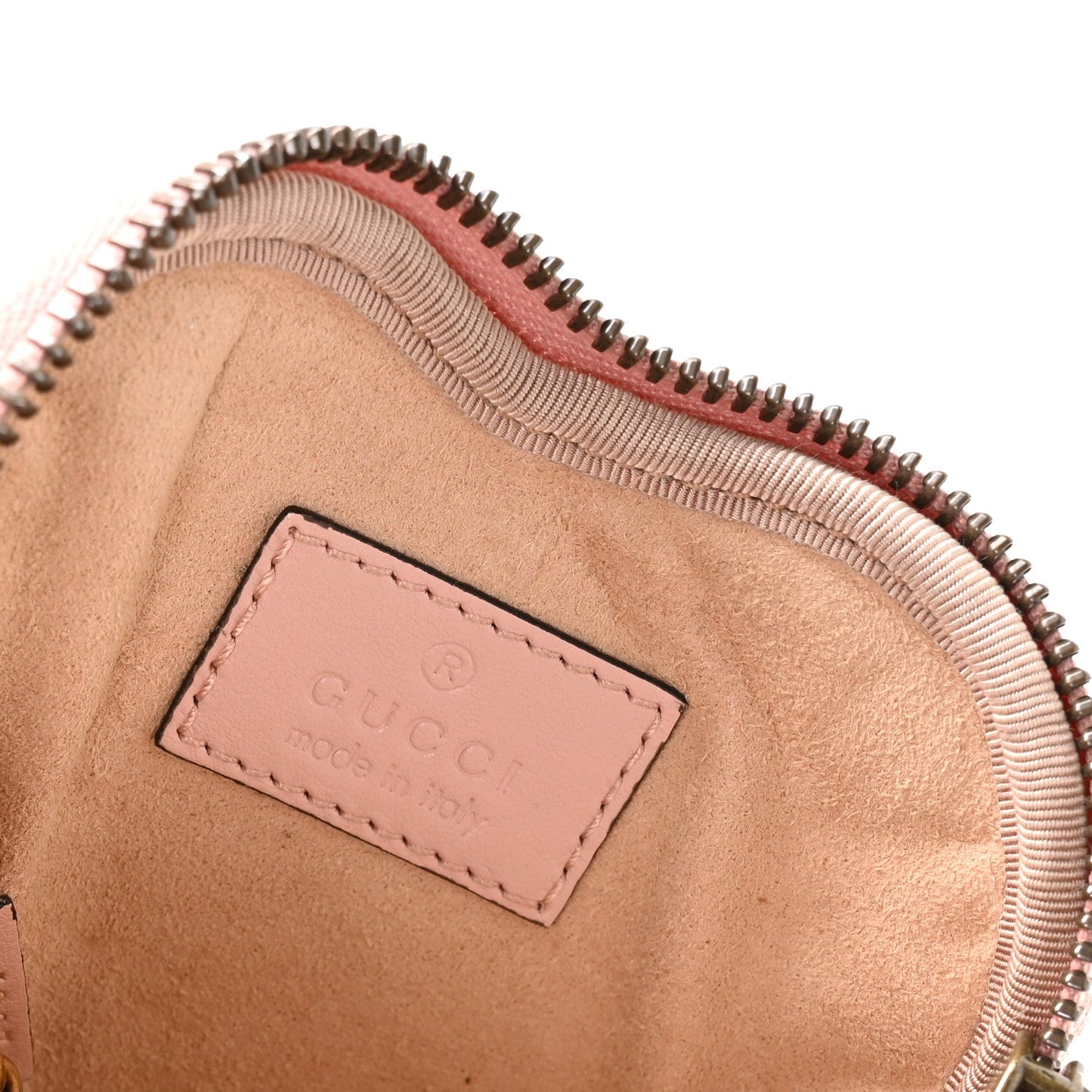 Calfskin Matelasse Chevron GG Marmont Heart Coin Purse Perfect Pink