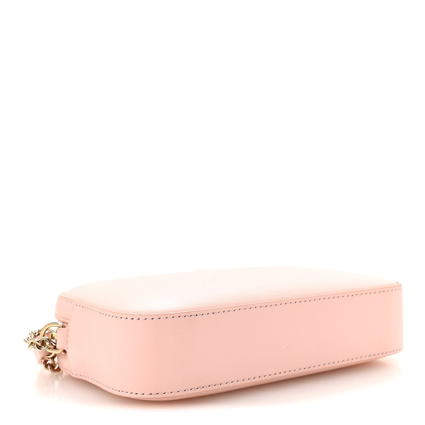 Dollar Calfskin Enamel Super Mini GG Marmont Chain Shoulder Bag Light Pink Blue