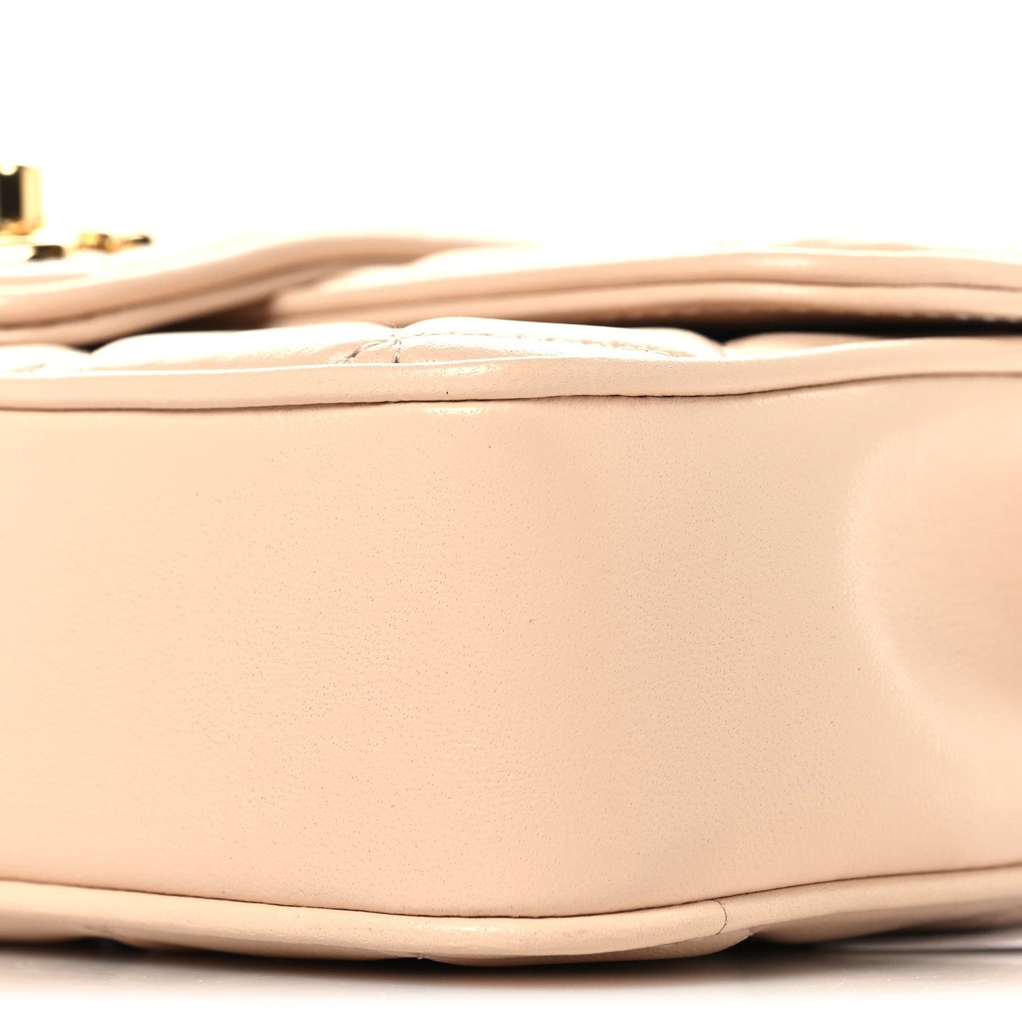 Lambskin Quilted Tab Mini Flap Beige