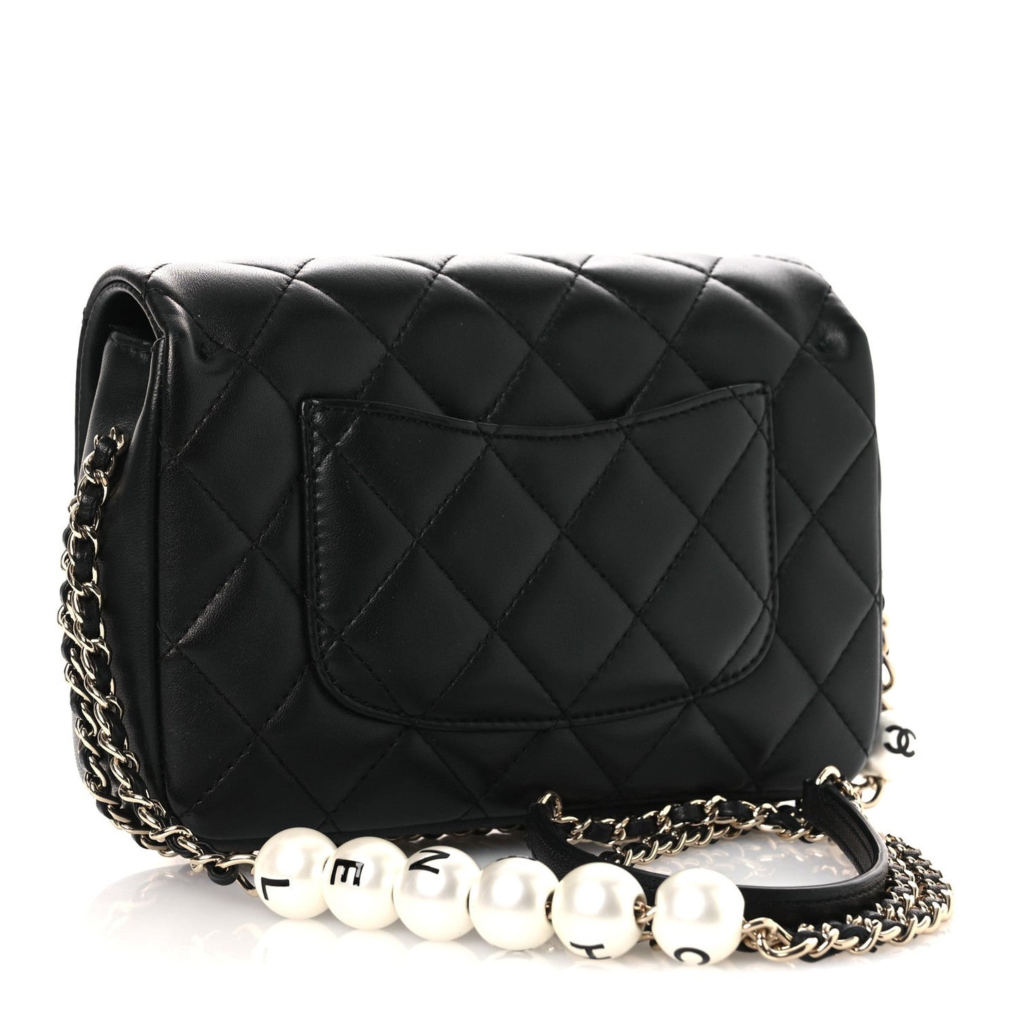 Lambskin Quilted Small My Precious Flap Black