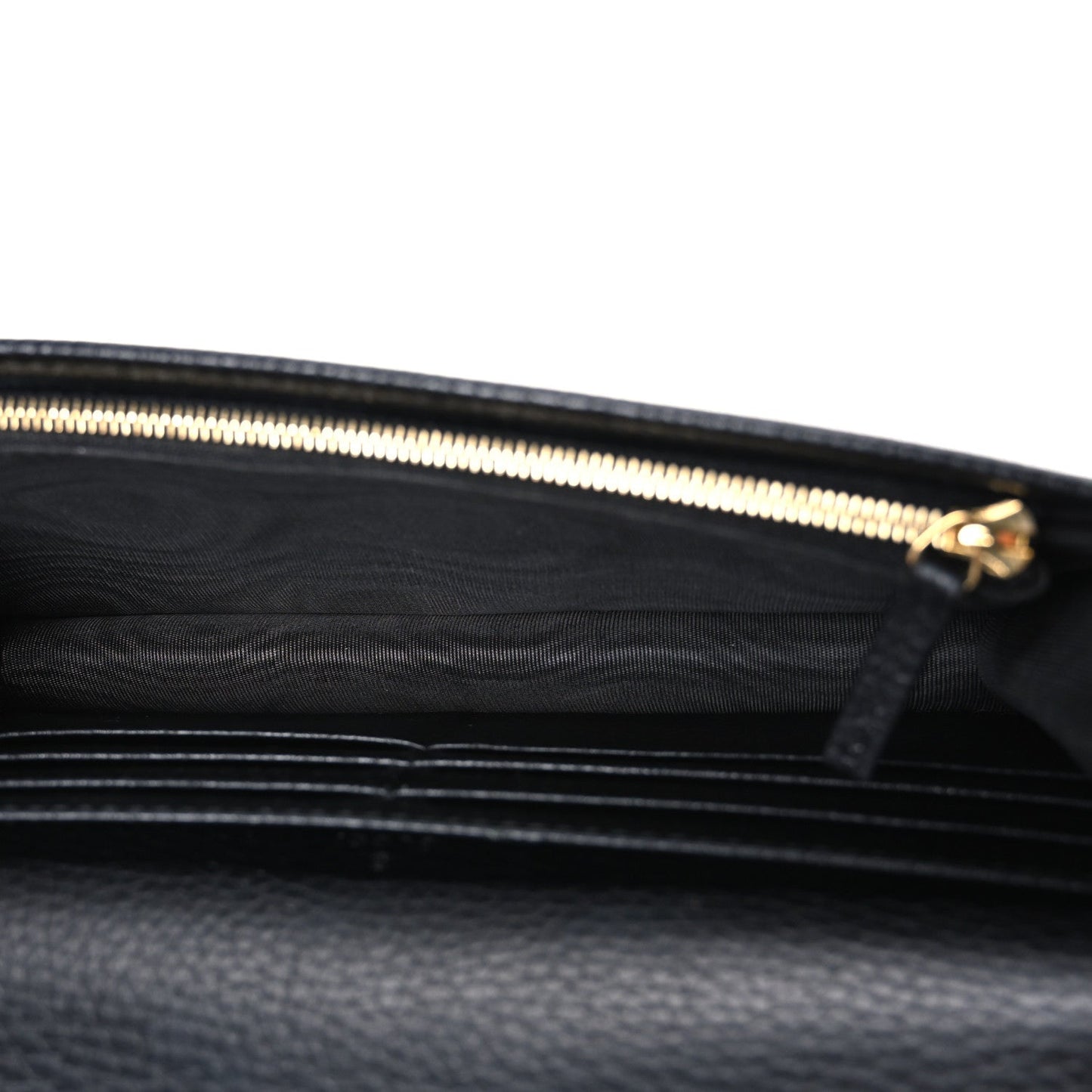 Calfskin Mini GG Marmont Chain Wallet Black