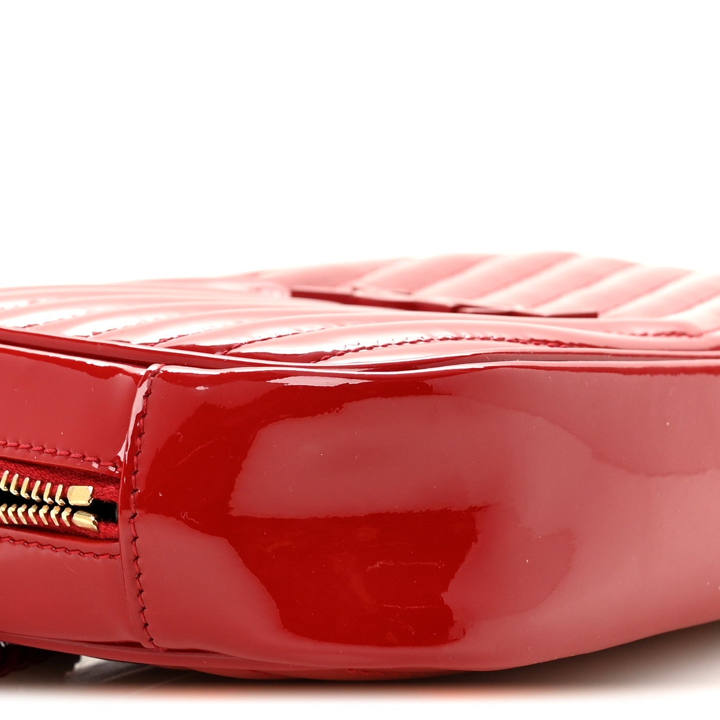 Patent Calfskin Matelasse Monogram Mini Lou Camera Bag Eros Red