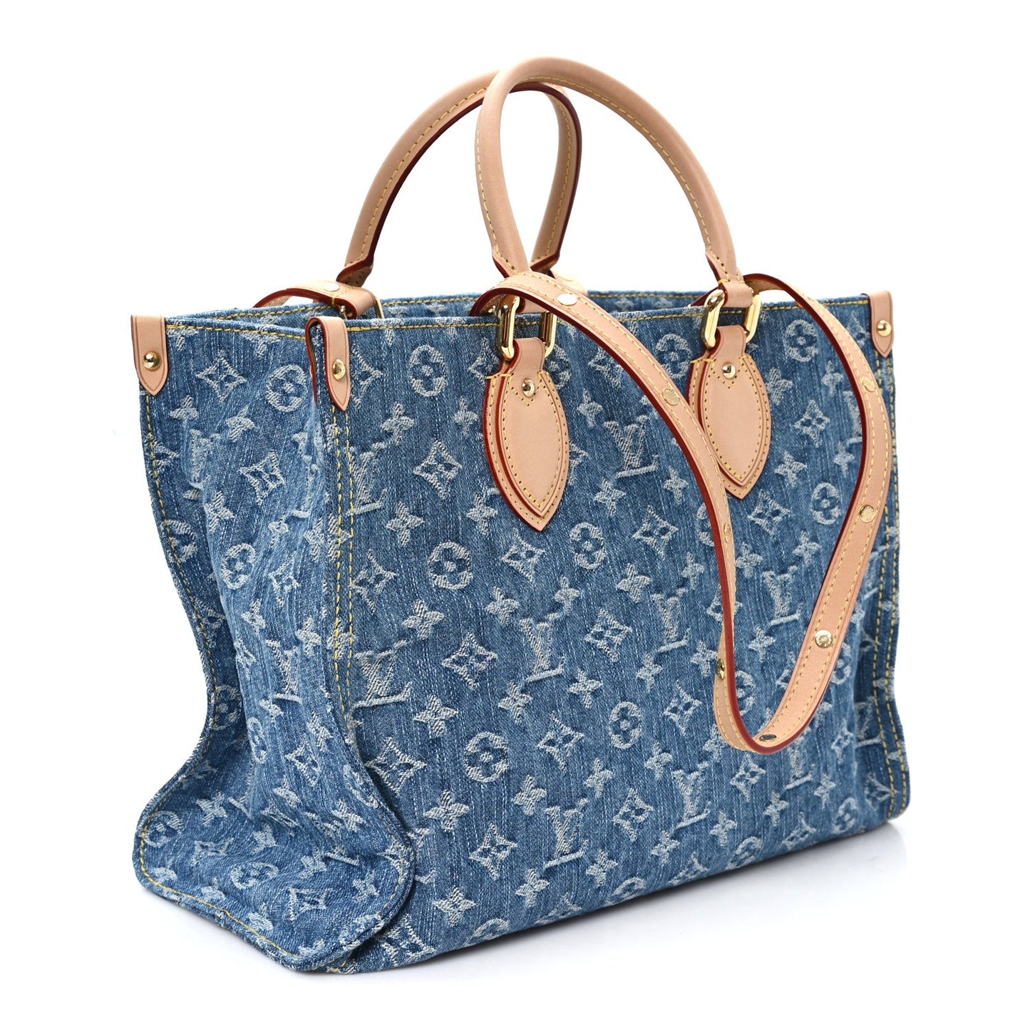 Monogram Denim Onthego MM Blue