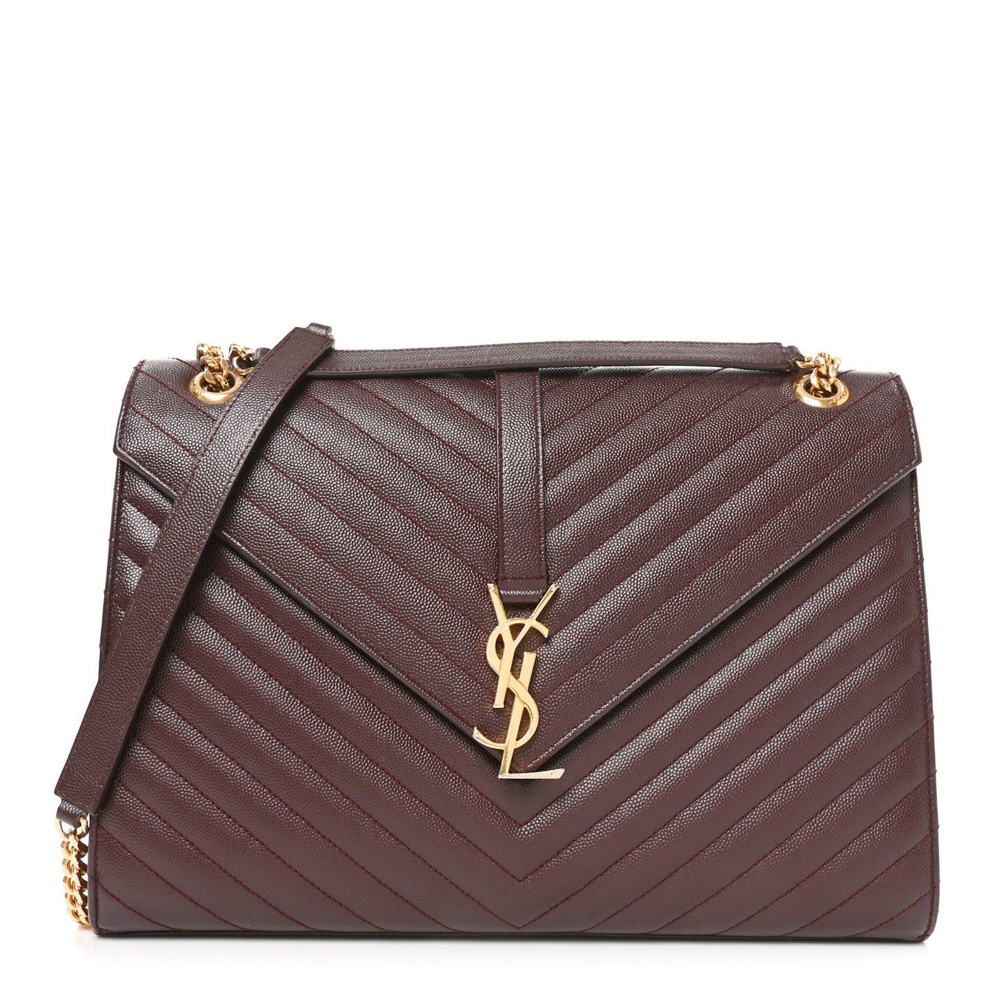 Grain De Poudre Matelasse Chevron Large Monogram Satchel Amaranto