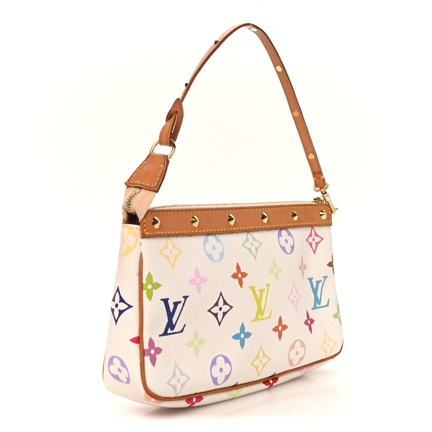 Monogram Multicolor Pochette Accessories White