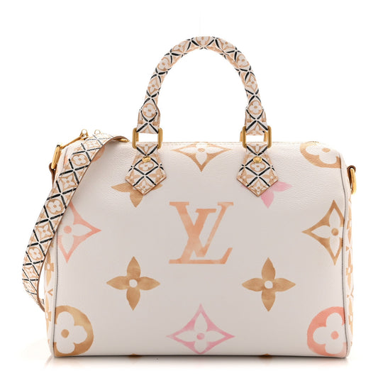 Monogram Giant By The Pool 2.0 Speedy Bandouliere 25 Beige