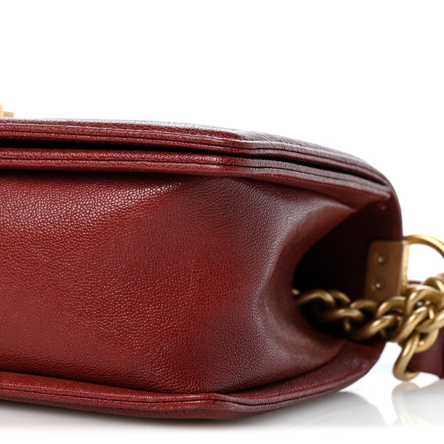 Caviar Quilted Medium Boy Flap Burgundy