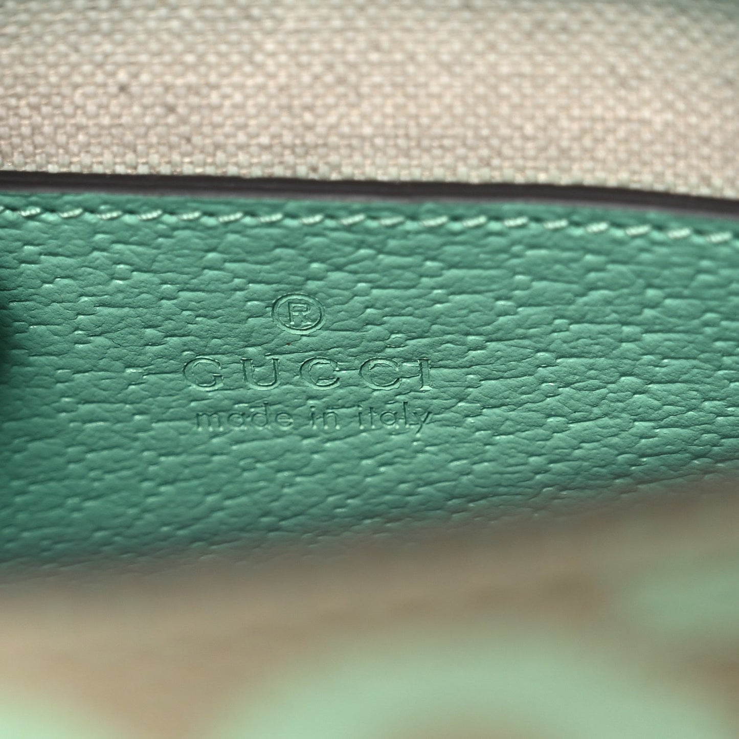 Monogram Jumbo GG Textured Dollar Calfskin Mini Tote Bag Pepperlight Mint