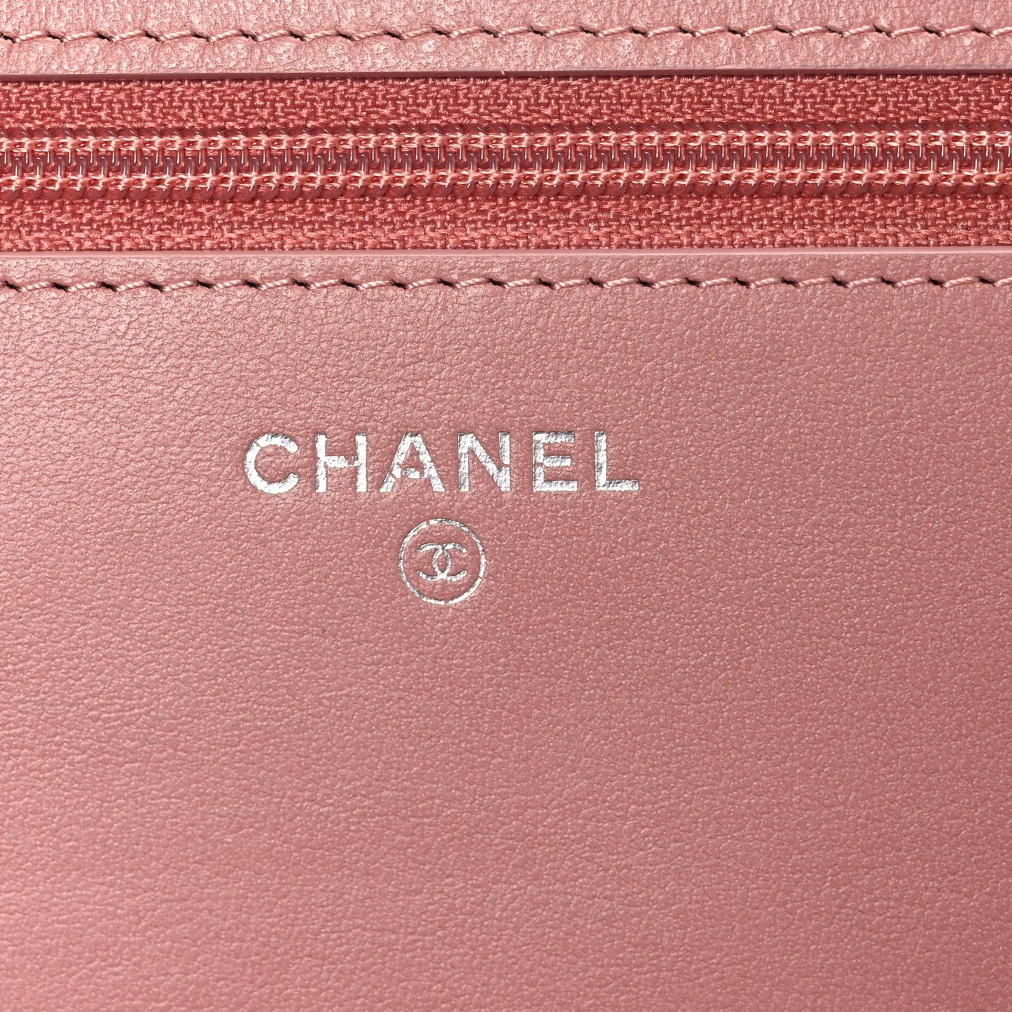 Ombre Patent Calfskin Quilted Wallet on Chain WOC Pink White