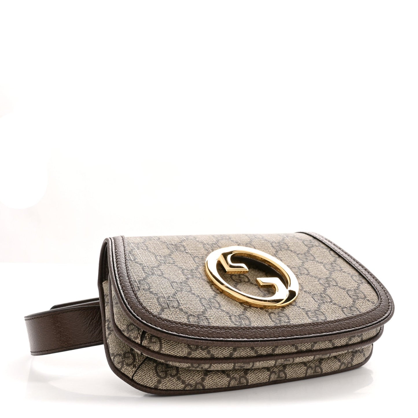 GG Supreme Monogram Textured Dollar Calfskin Blondie Belt Bag 75 30 Beige Ebony New Acero