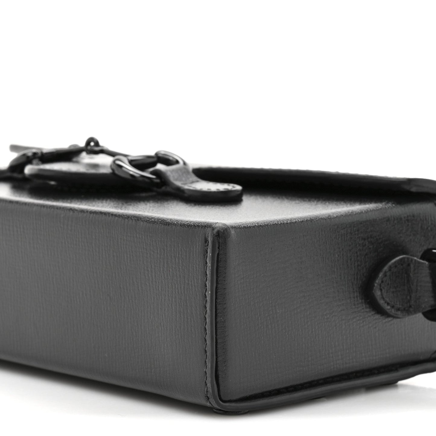 Azalea Calfskin Monochrome Mini Horsebit 1955 Shoulder Bag Black