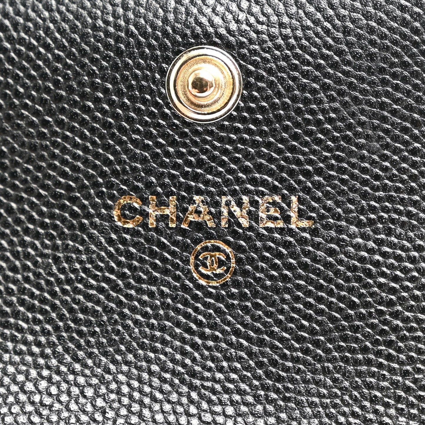 Caviar Quilted Textured CC Flap Card Holder Black
