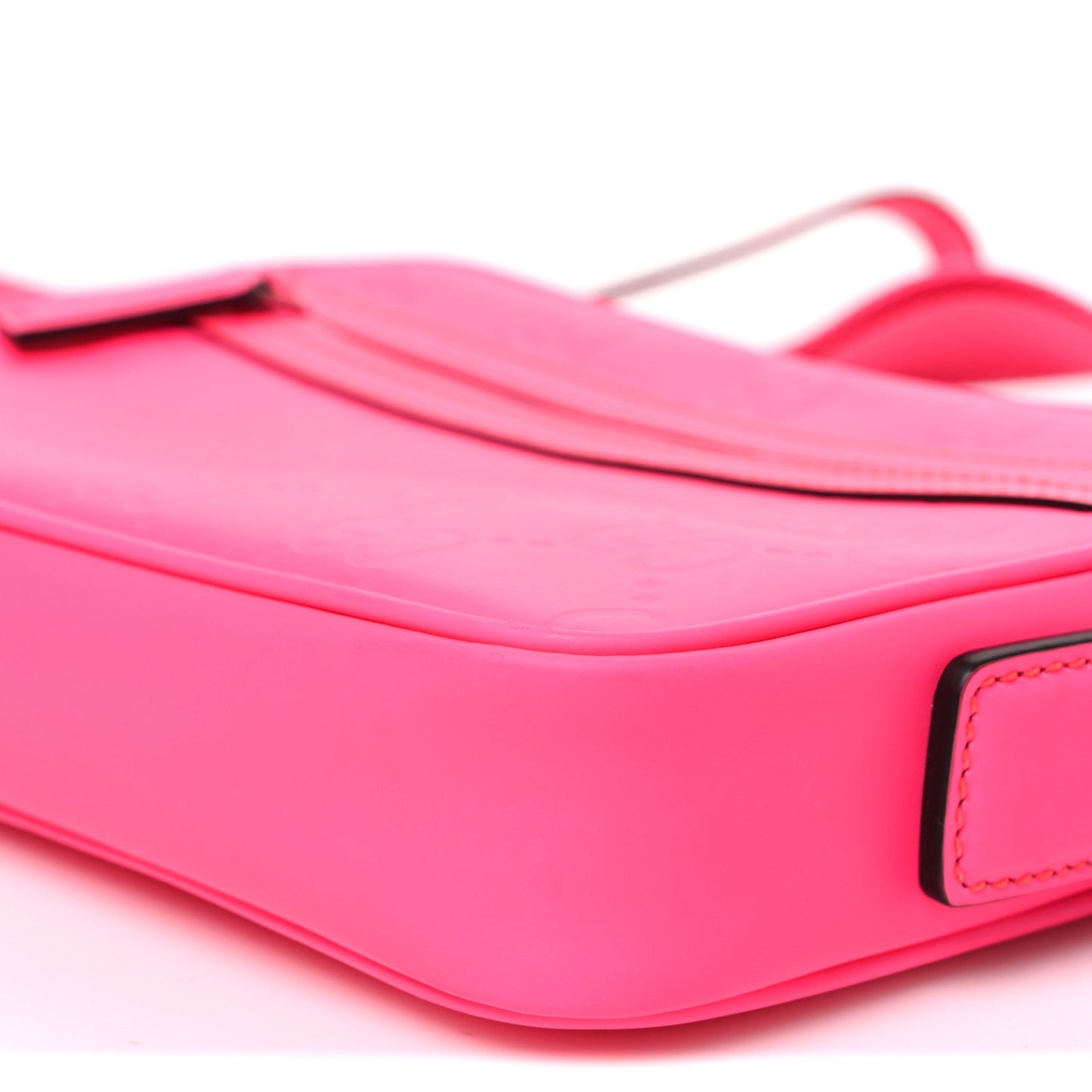 Rubber Effect Monogram GG Crossbody Bag Fluorescent Fuchsia