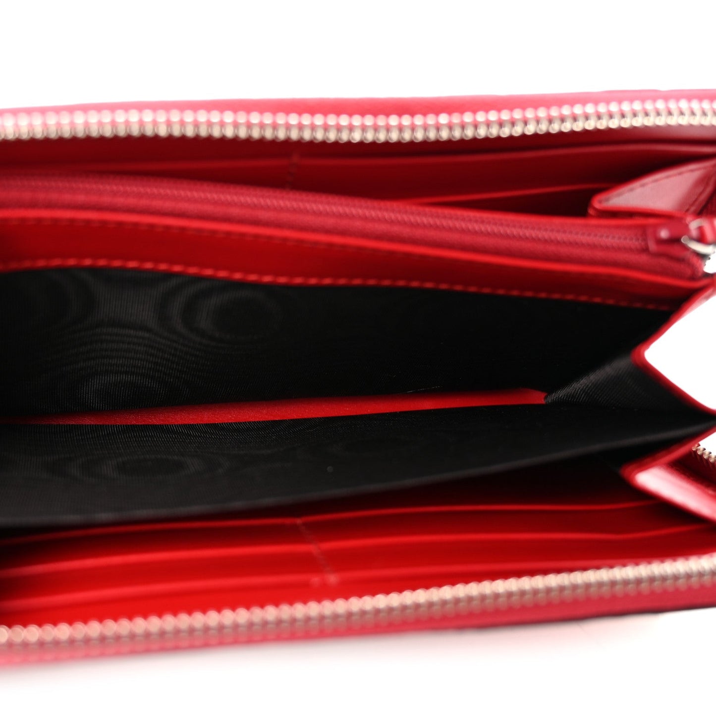 Guccissima Web Zip Around Wallet Red