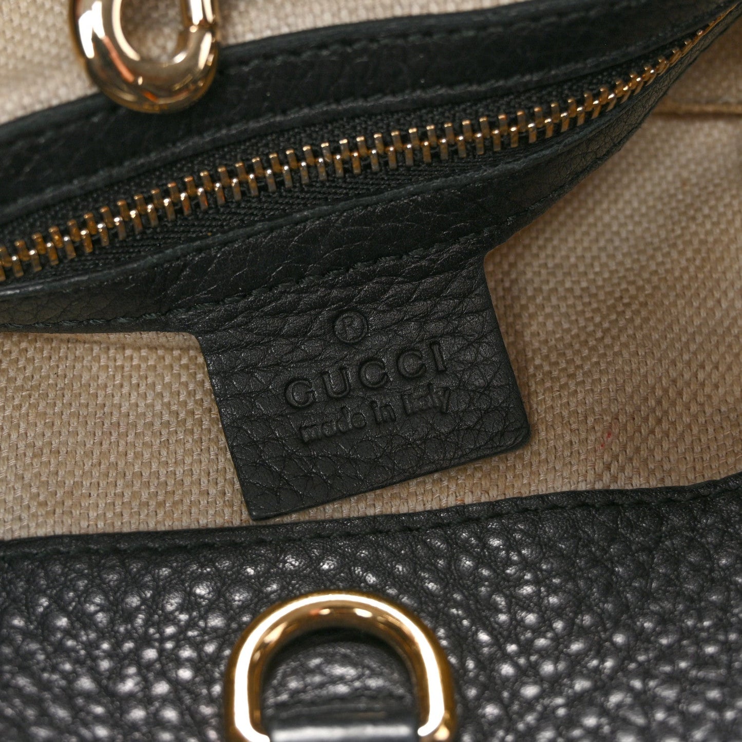 Pebbled Calfskin Medium Soho Chain Shoulder Bag Black