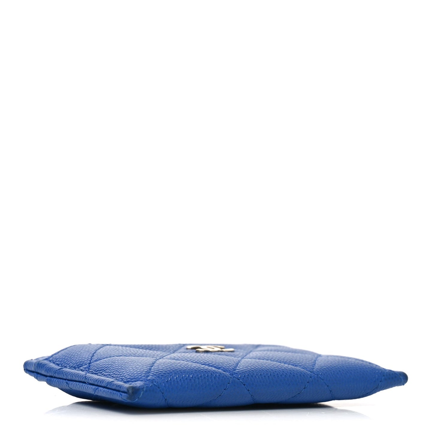 Caviar Quilted Card Holder Blue