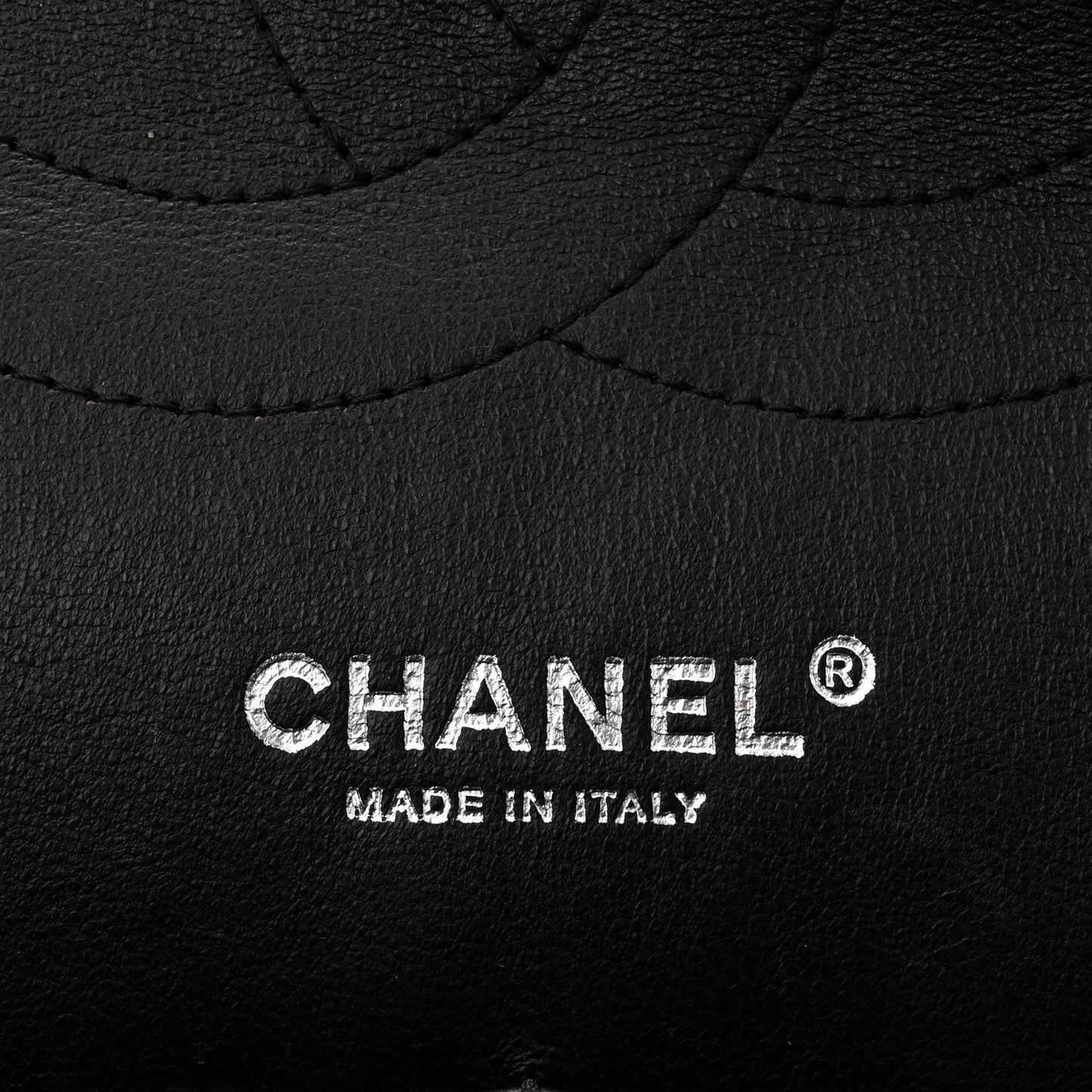 Patent Quilted Jumbo Double Flap Black