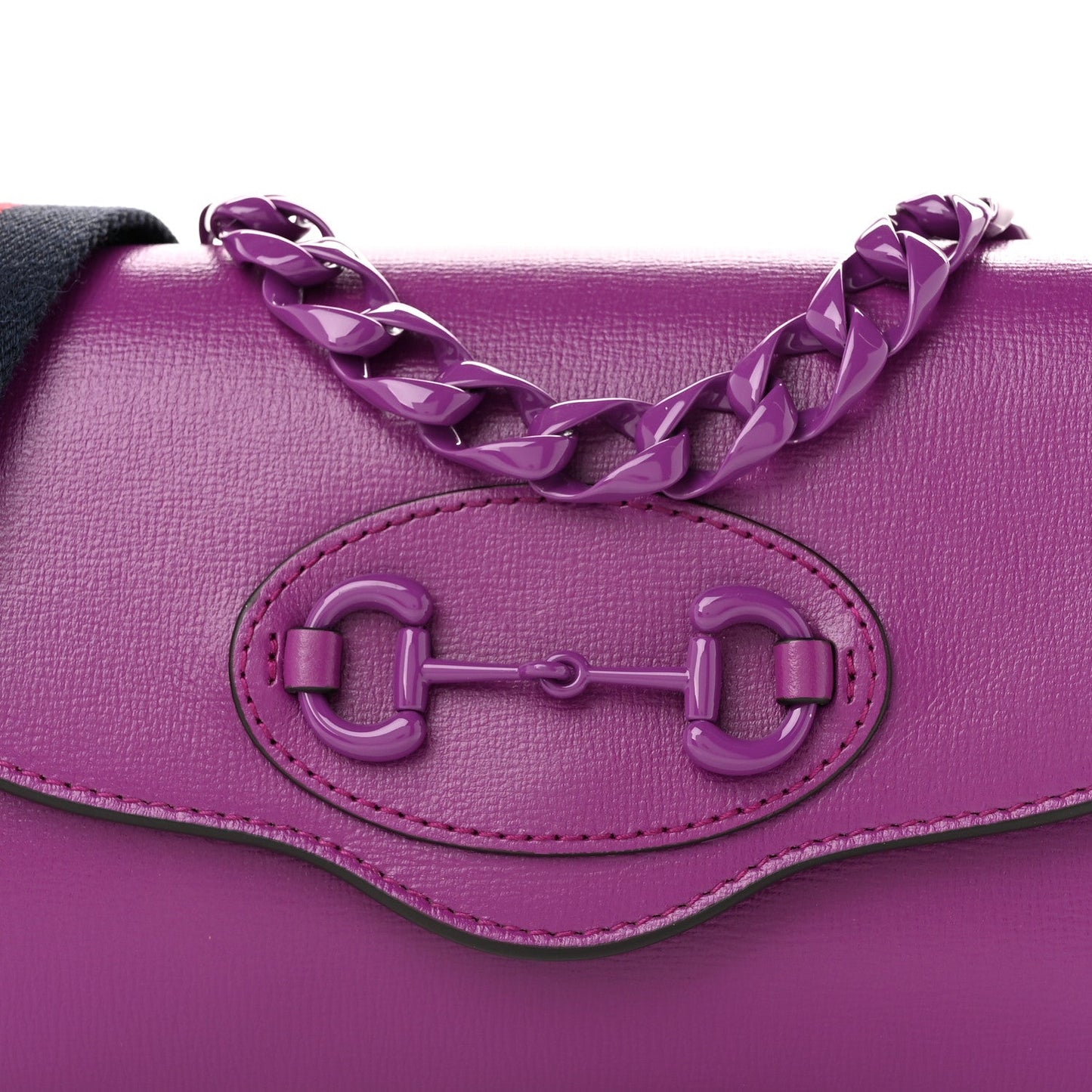Azalea Calfskin Web Small Horsebit 1955 Crossbody Bag Spicy Cyclamin