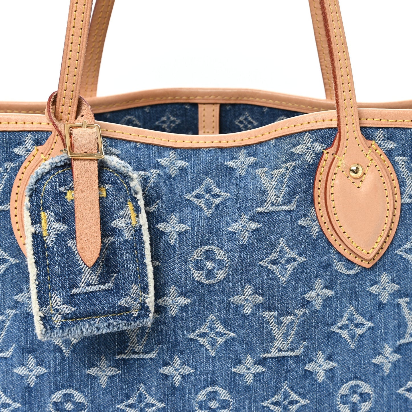 Monogram Denim Neo Neverfull MM Blue