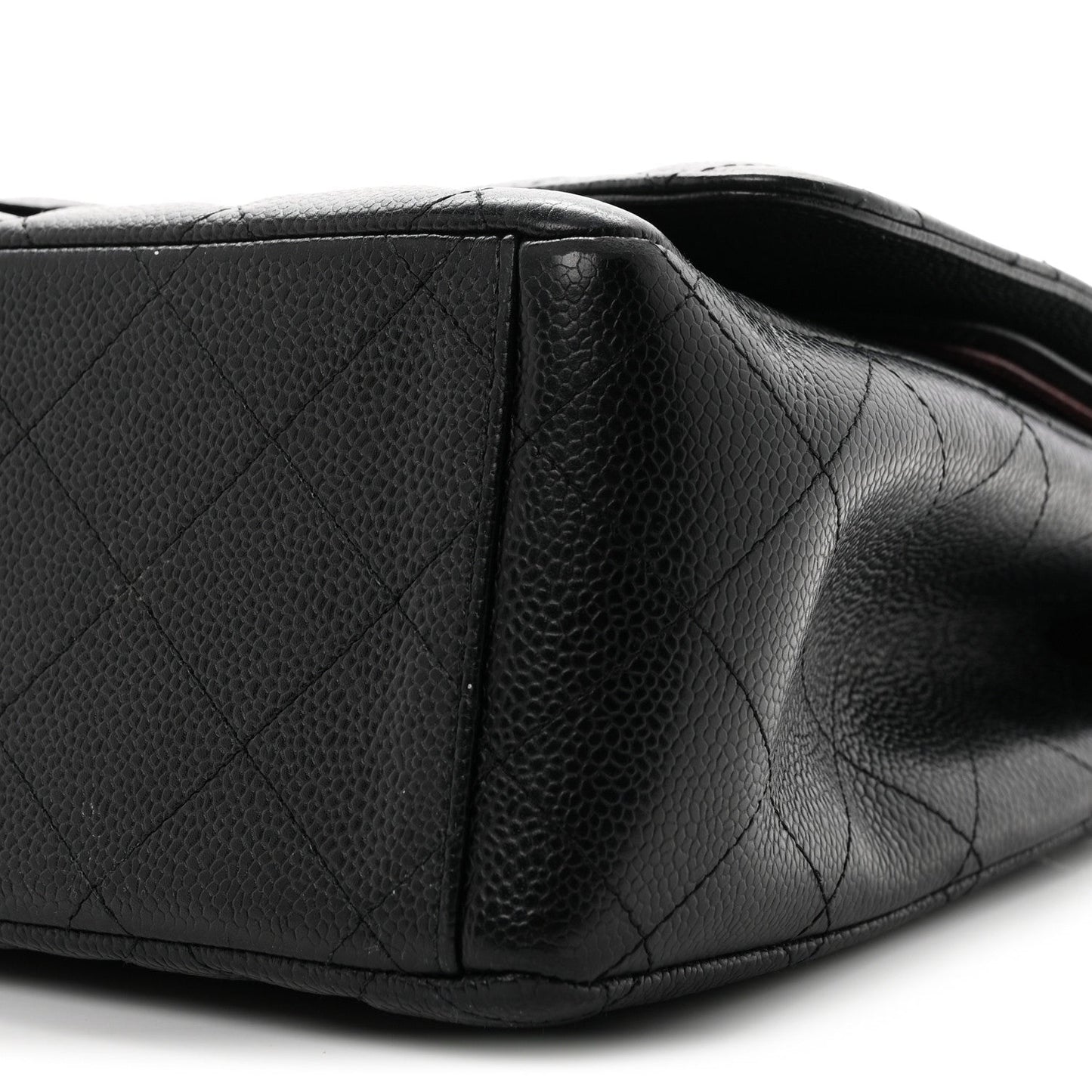 Caviar Quilted Maxi Double Flap Black