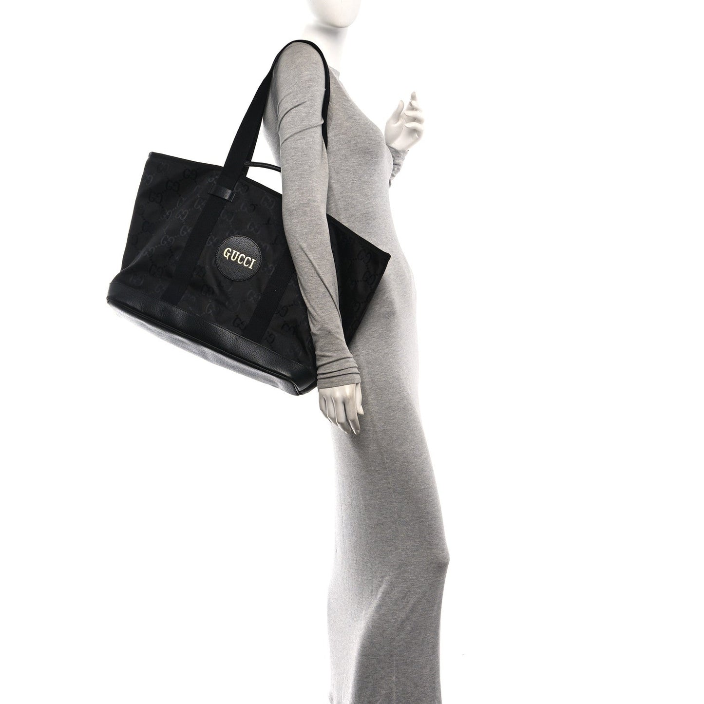 Econyl Nylon Monogram Medium Off The Grid Tote Bag Black