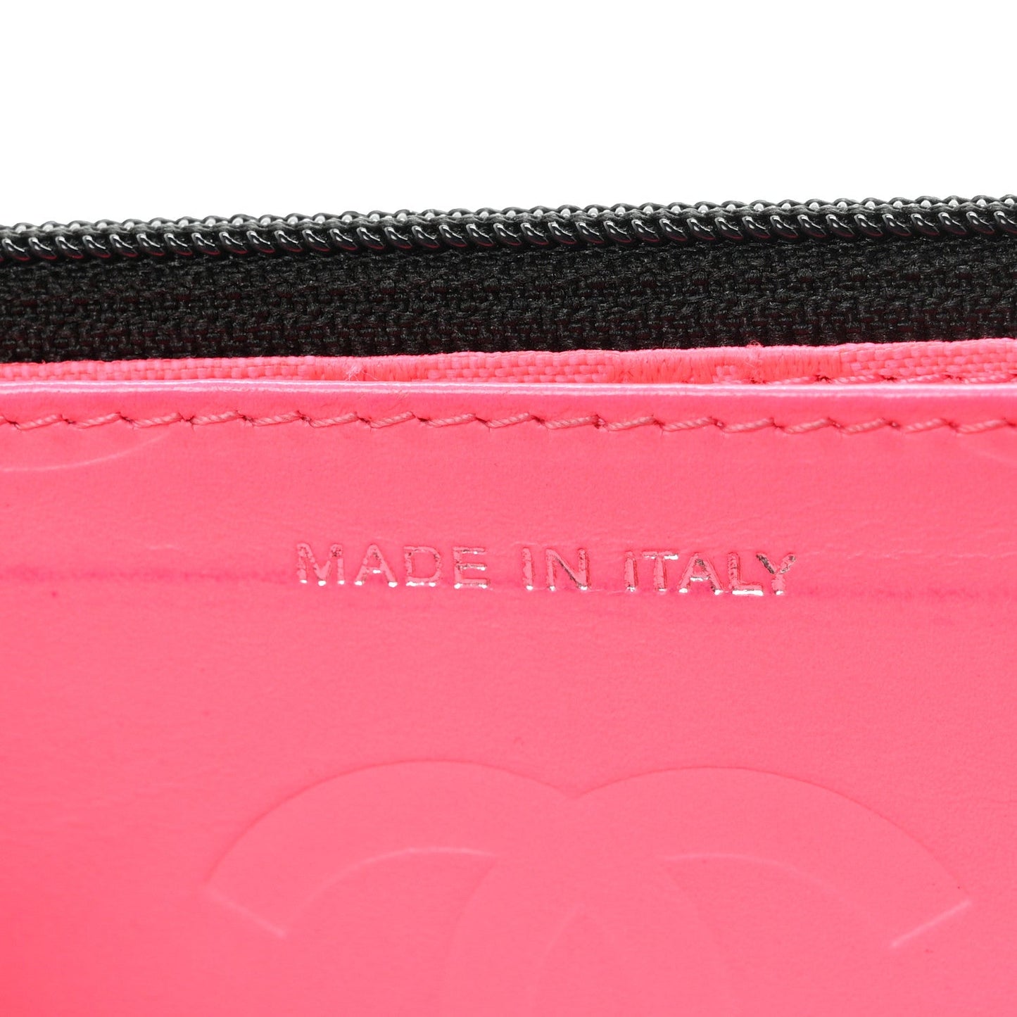 Calfskin Quilted Cambon Wallet on Chain WOC Black