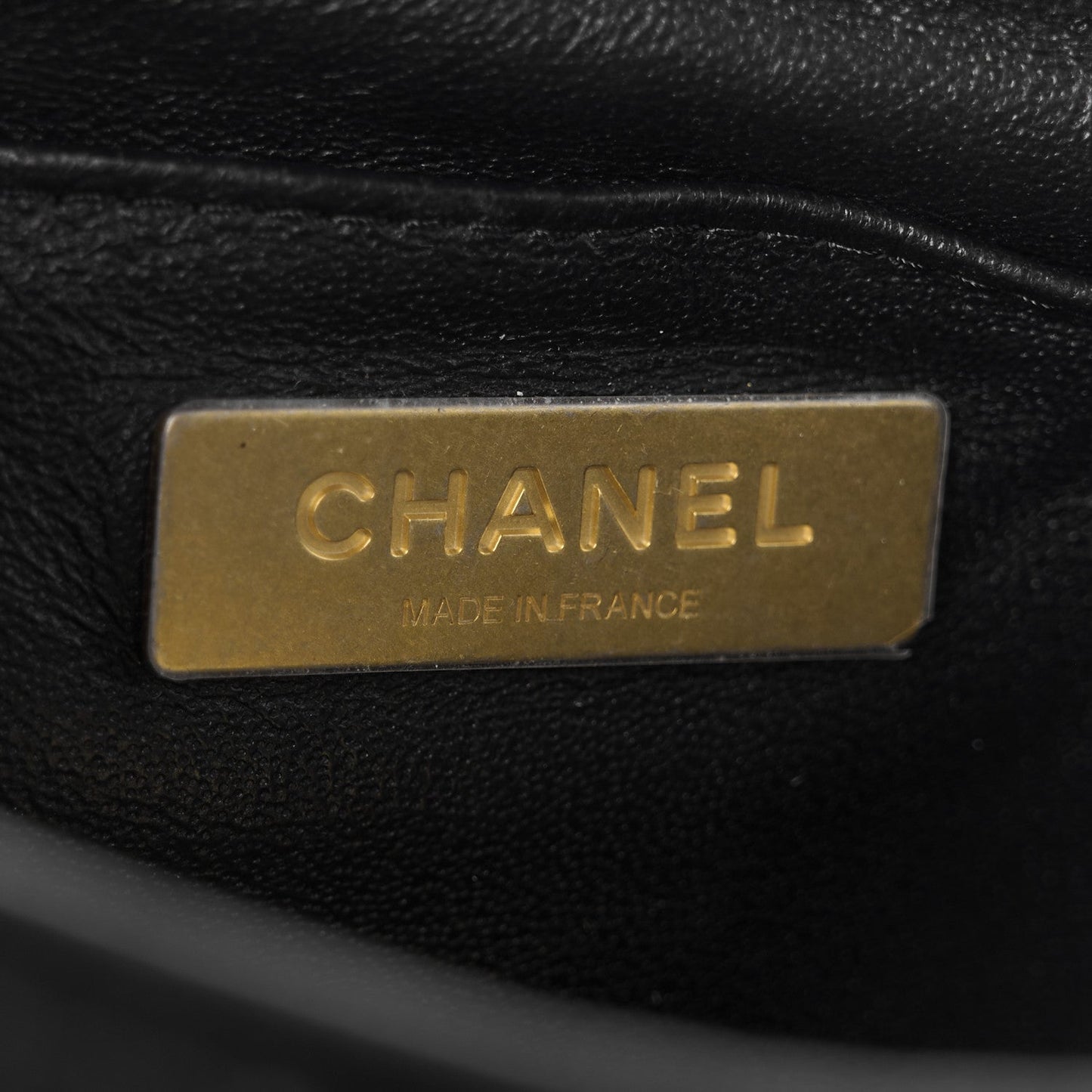 Velvet Quilted Crystal CC Mini Flap Black