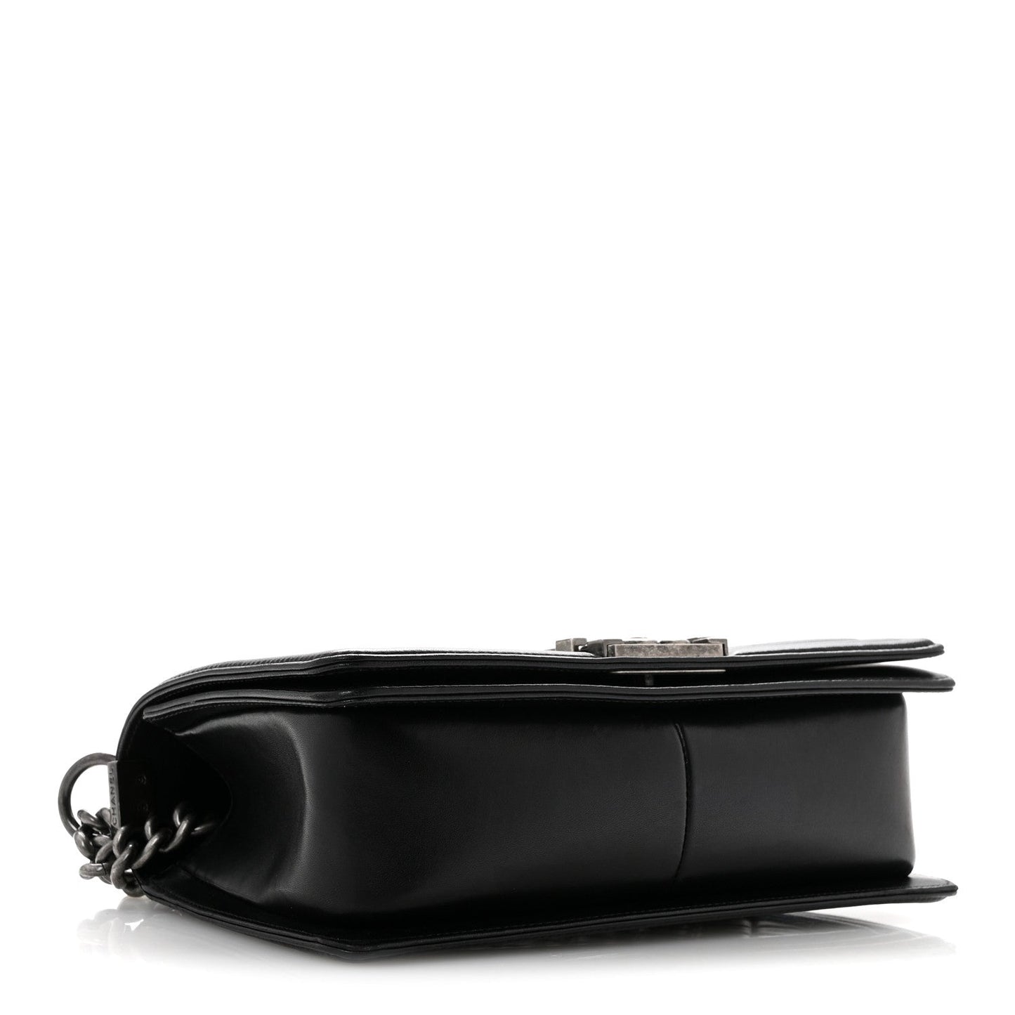 Lambskin Quilted Medium Boy Flap Black