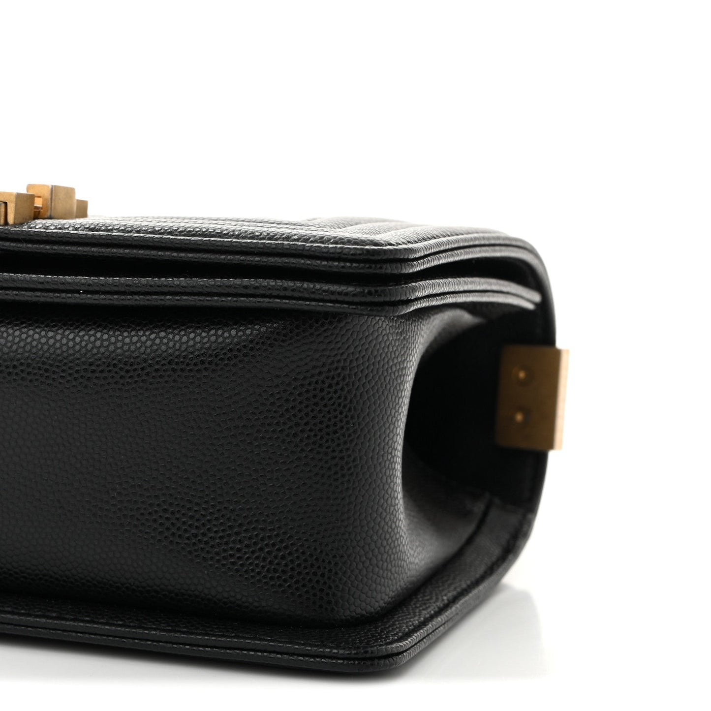 Caviar Quilted Small Boy Flap Black