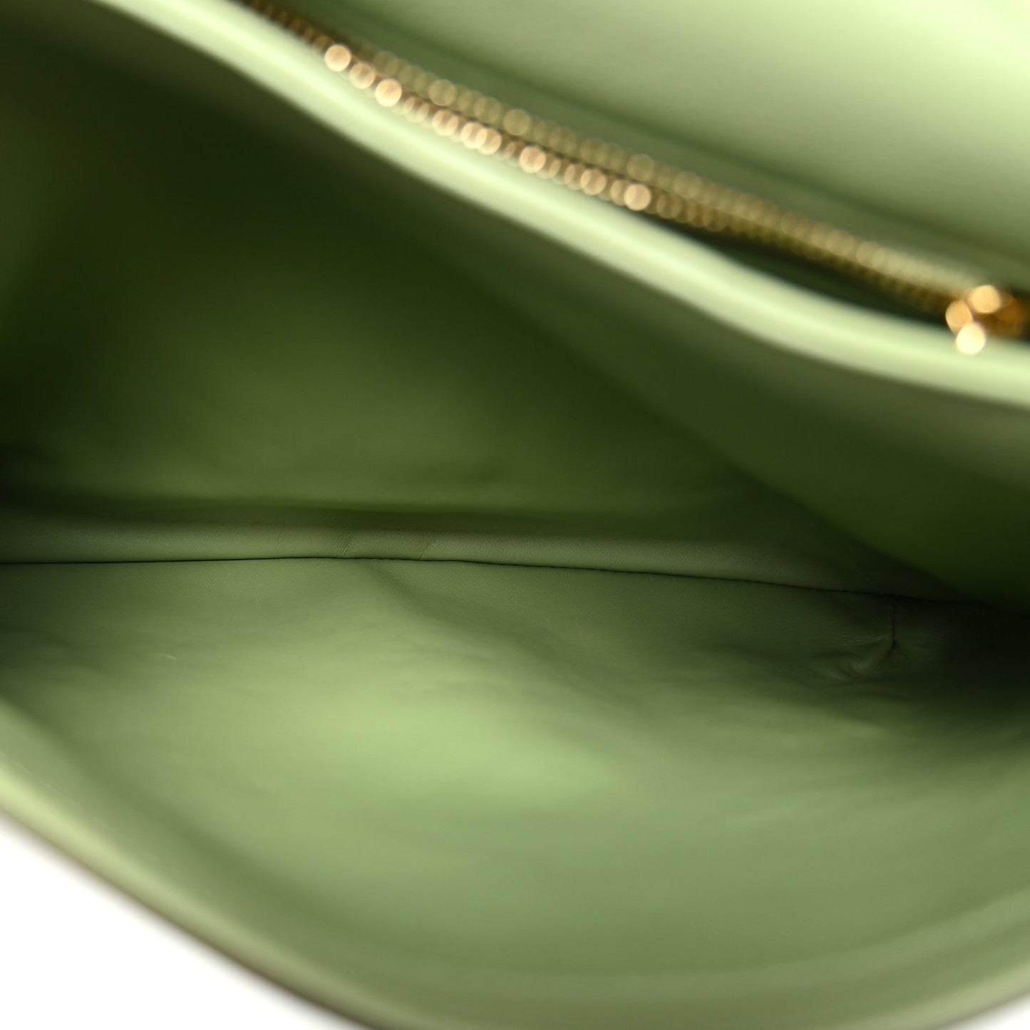 Roxy Calfskin Web Medium Blondie Top Handle Shoulder Flap Bag Salamander Green