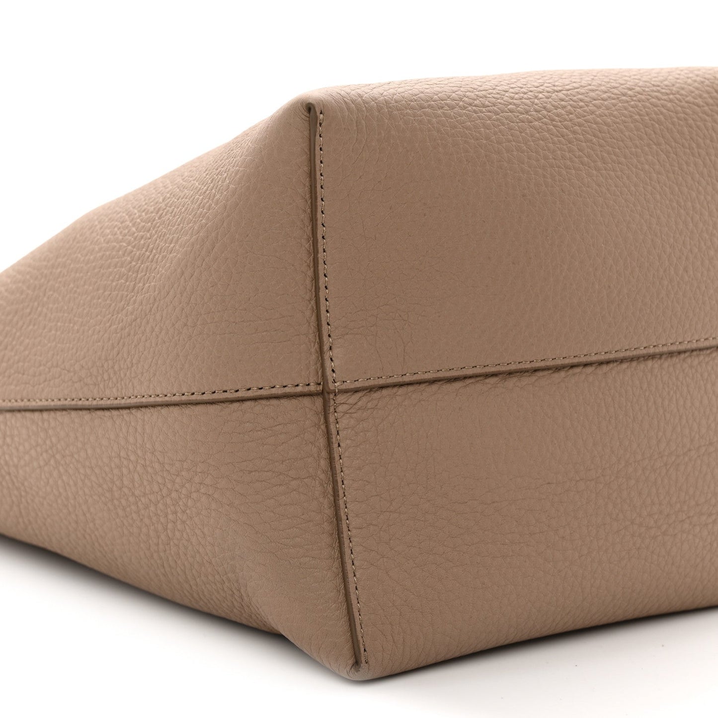 Grained Calfskin Medium N/S Park Tote Dark Taupe